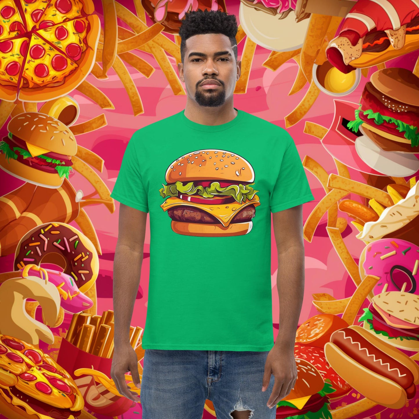 Cheeseburger I Love Burgers tee Irish Green T-shirts Burgers Fast Food Next Cult Brand