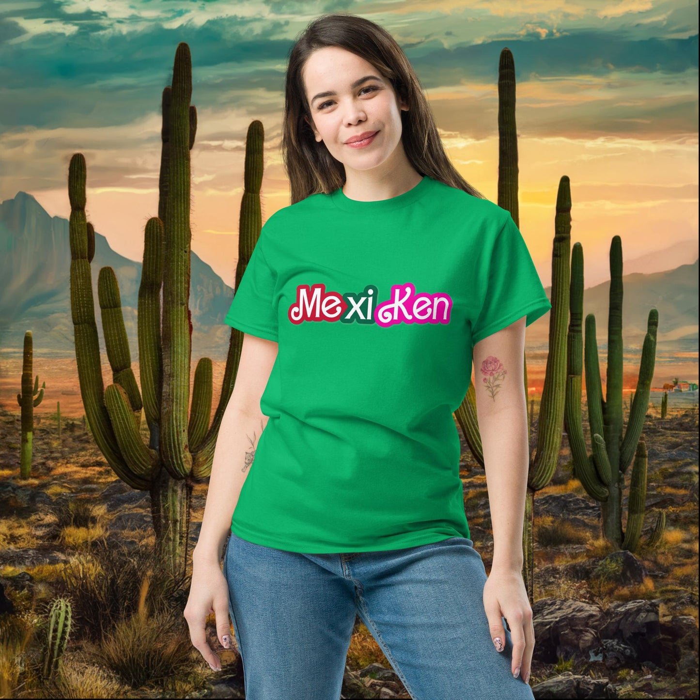MexiKen Ken Barbie Mexico Mexican Mexicana Latino Latina Latinx tee Irish Green T-shirts Barbie Ken Mexico Movies Next Cult Brand