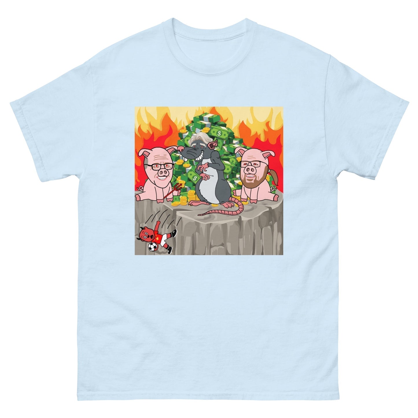 Manchester United Ratcliffe Out, Glazers Out T-shirt, Graphic Only Light Blue T-shirts Football GlazersOut Manchester United RatcliffeOut Next Cult Brand