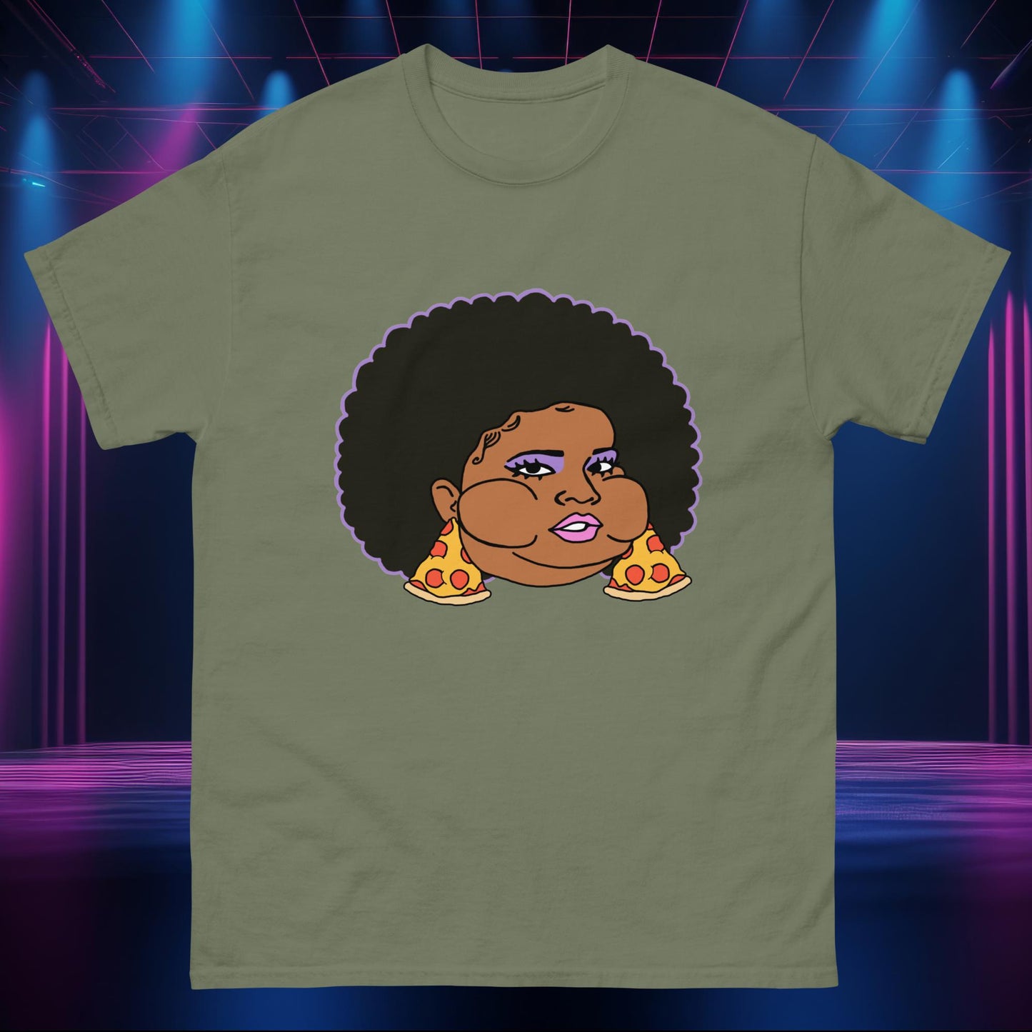 Pizzo Lizzo Pizza Lizzo Merch Lizzo Gift Body Positivity Body empowerment Lizzo classic tee Military Green T-shirts Lizzo Music Next Cult Brand