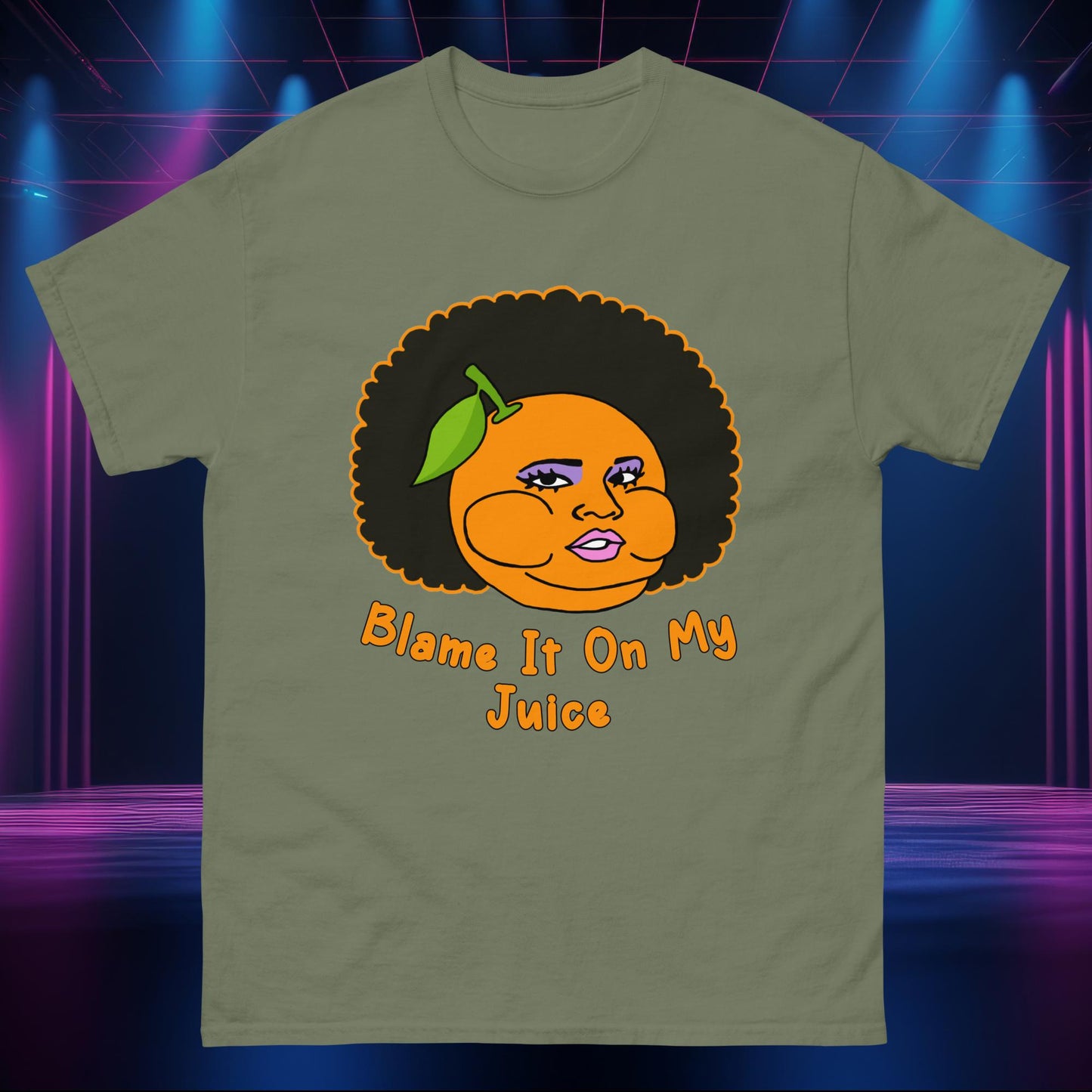Blame It On My Juice Lizzo Special Tour Lizzo Merch Lizzo Gift Lizzo Song Lyrics Lizzo Shirt Military Green T-shirts Lizzo Music Next Cult Brand