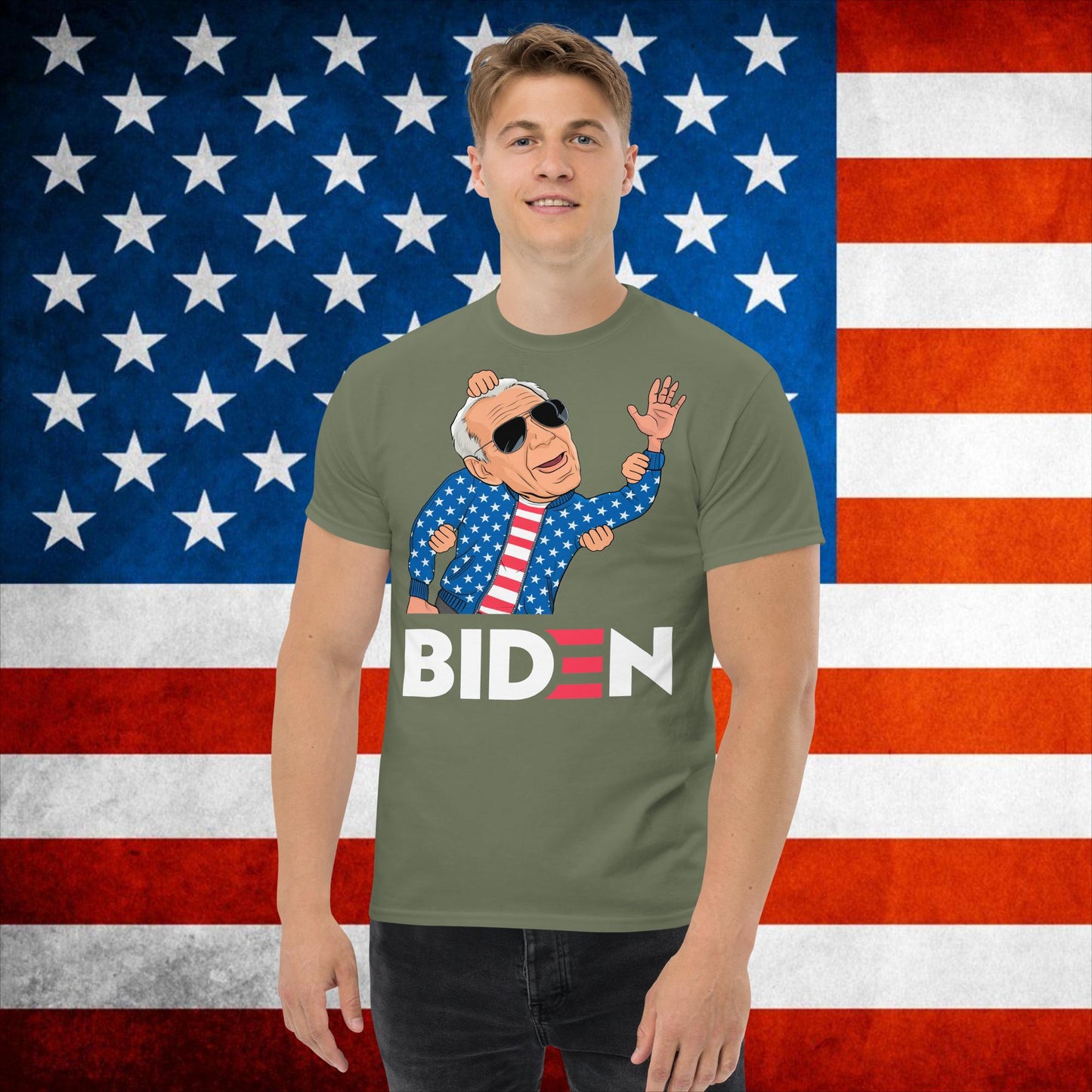 Weekend at Biden's Joe Biden Meme Democrat Republican Trump Gift Biden Gift 90s Vintage classic tee Military Green T-shirts Democrats Joe Biden Politics Next Cult Brand