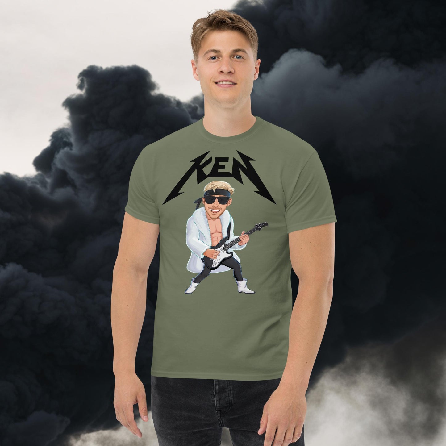 Rockstar Ken Barbie Movie Ryan Gosling tee Military Green T-shirts Barbie Celebrities Ken Movies Ryan Gosling Next Cult Brand