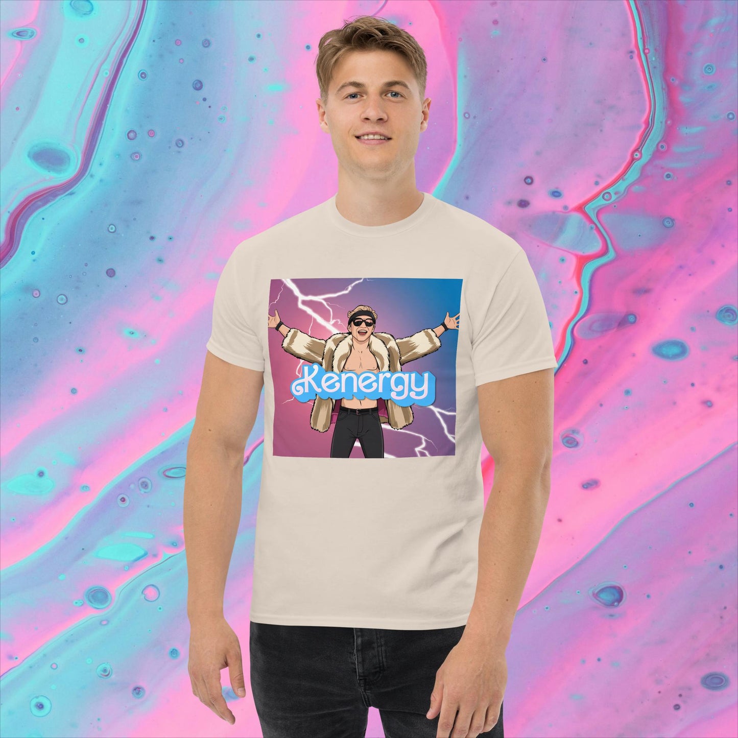 Kenergy Barbie Ryan Gosling Ken classic tee Natural T-shirts Barbie Celebrities Ken Kenergy Movies Ryan Gosling Next Cult Brand