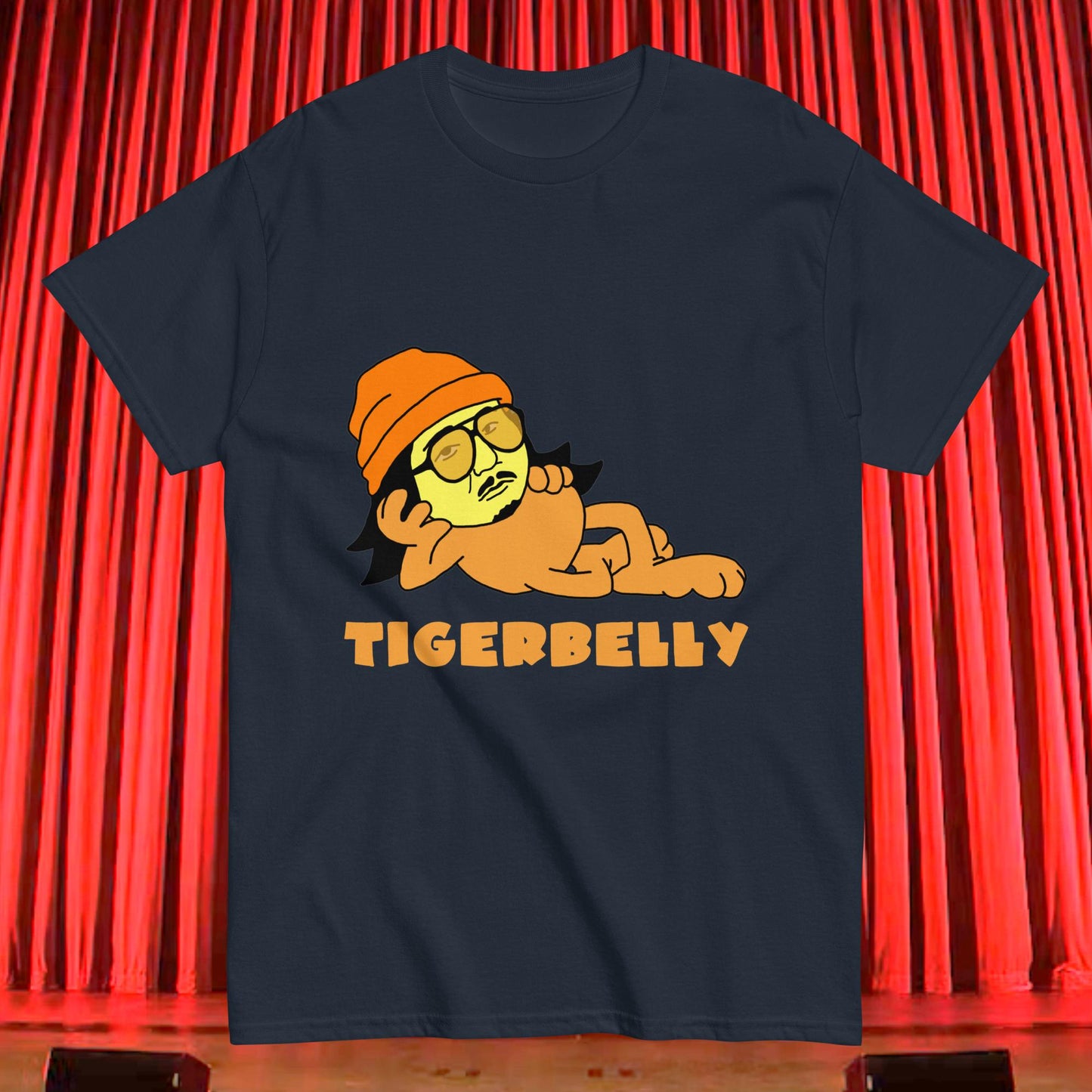 Bobby Lee Tigerbelly, Bobby Lee Merch, Tigerbelly Merch, Bobby Lee Gift, Funny Tigerbelly Gift, Tigerbelly Podcast, TigerBelly T-shirt Navy T-shirts Bobby Lee Podcasts Stand-up Comedy TigerBelly Next Cult Brand