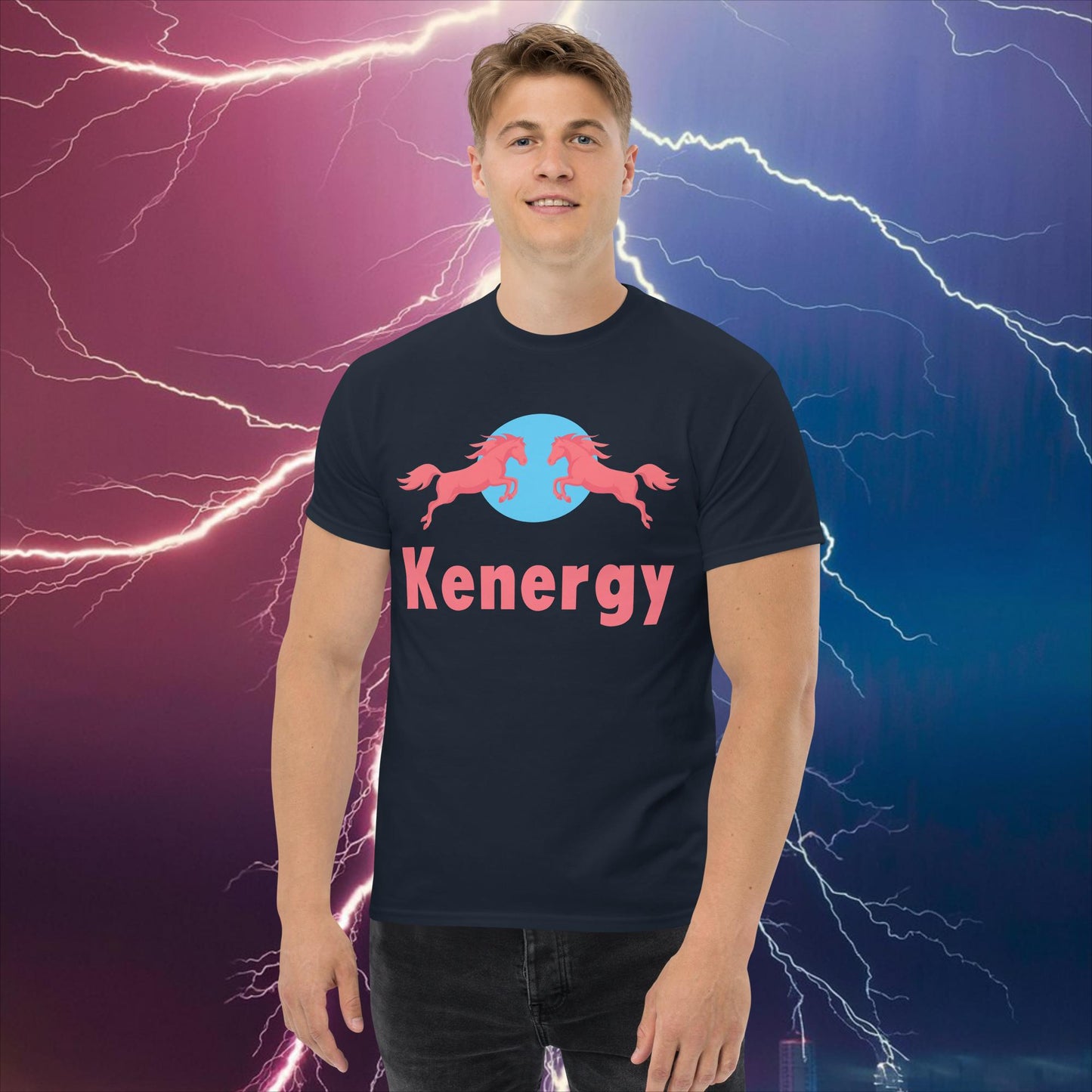 Kenergy Red Bull Ken Barbie Ryan Gosling Kenergy classic tee Navy T-shirts Barbie Ken Kenergy Movies Next Cult Brand