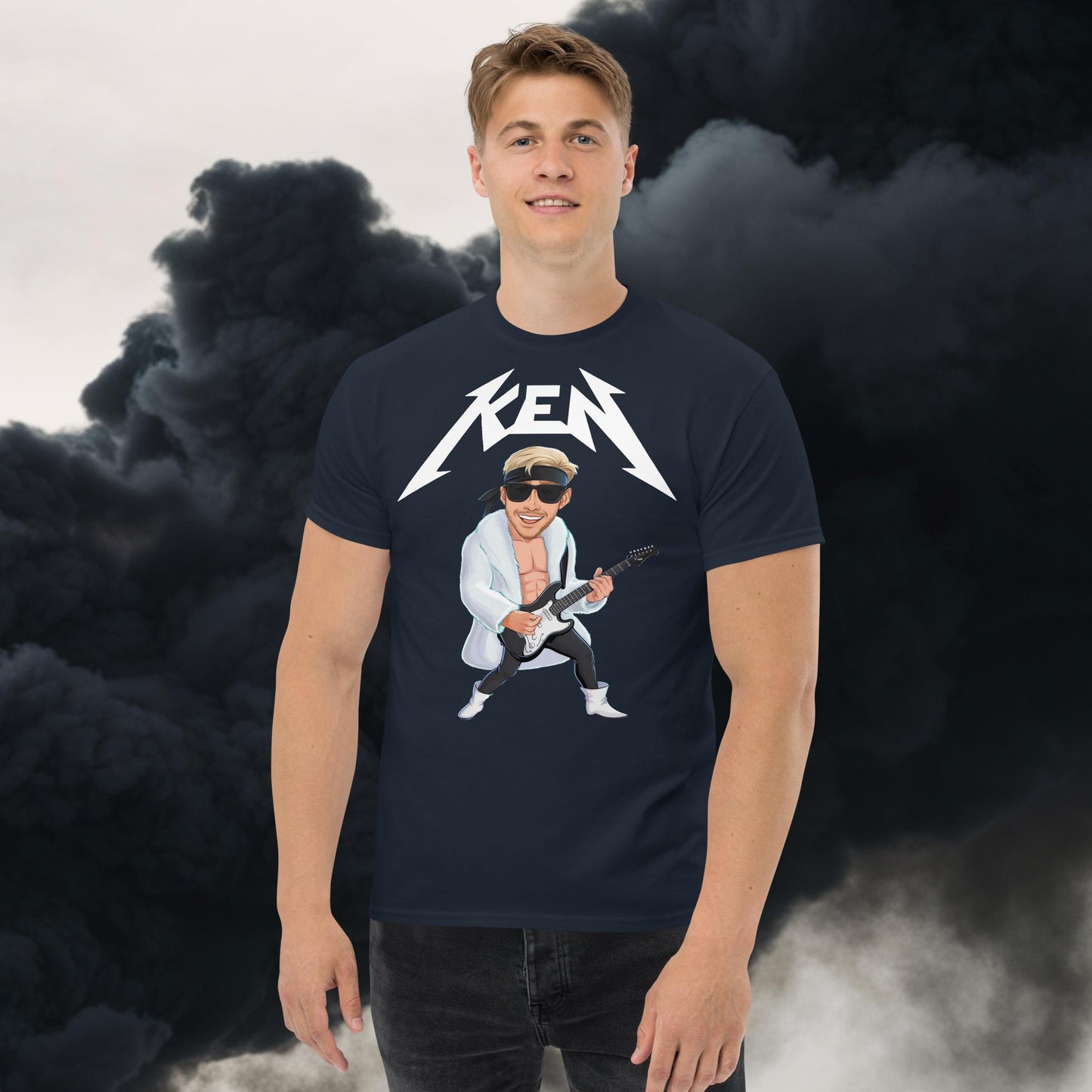 Rockstar Ken Barbie Movie Ryan Gosling tee Navy T-shirts Barbie Celebrities Ken Movies Ryan Gosling Next Cult Brand