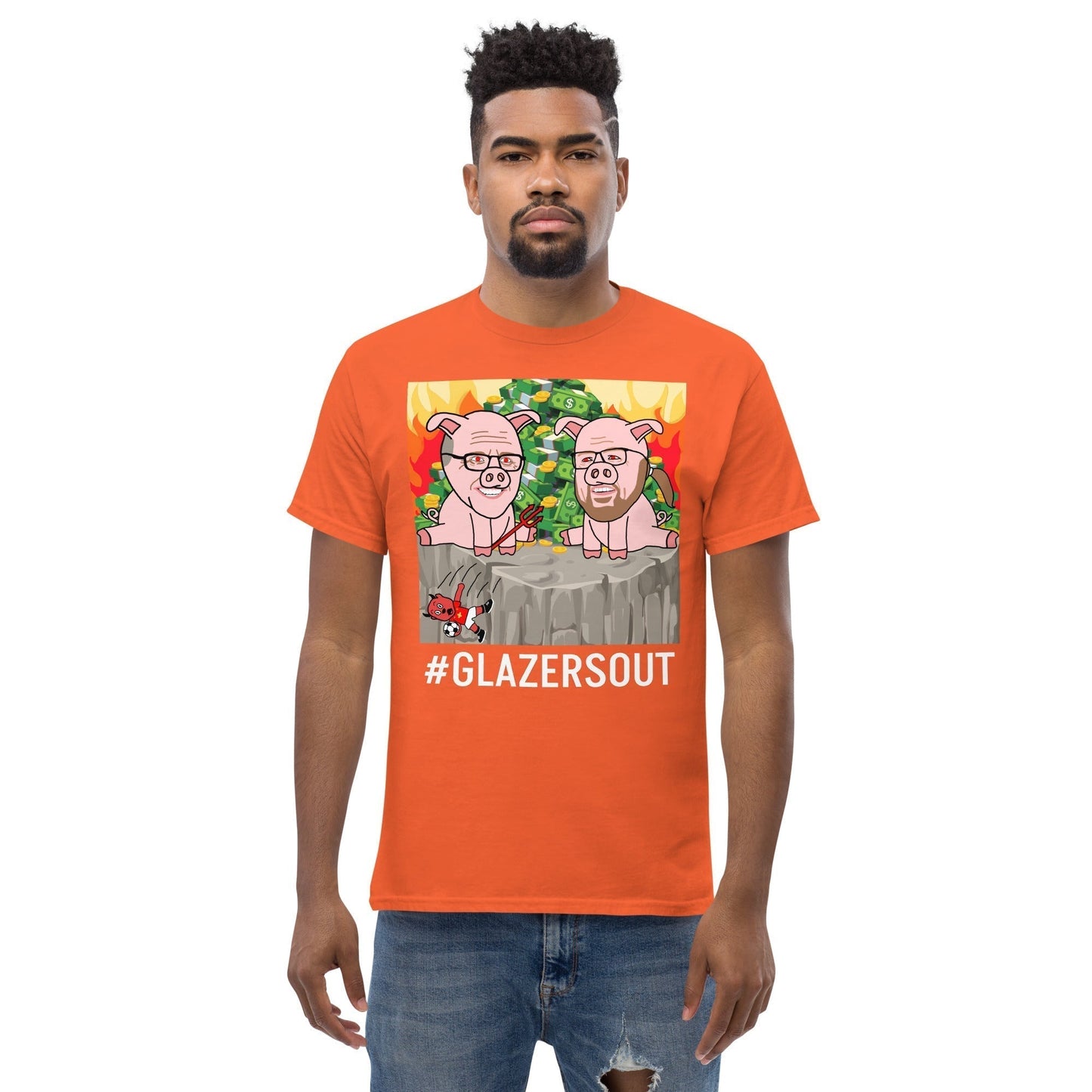 Glazers Out Manchester United T-shirt, White Letters, #GlazersOut Next Cult Brand Football, GlazersOut, Manchester United
