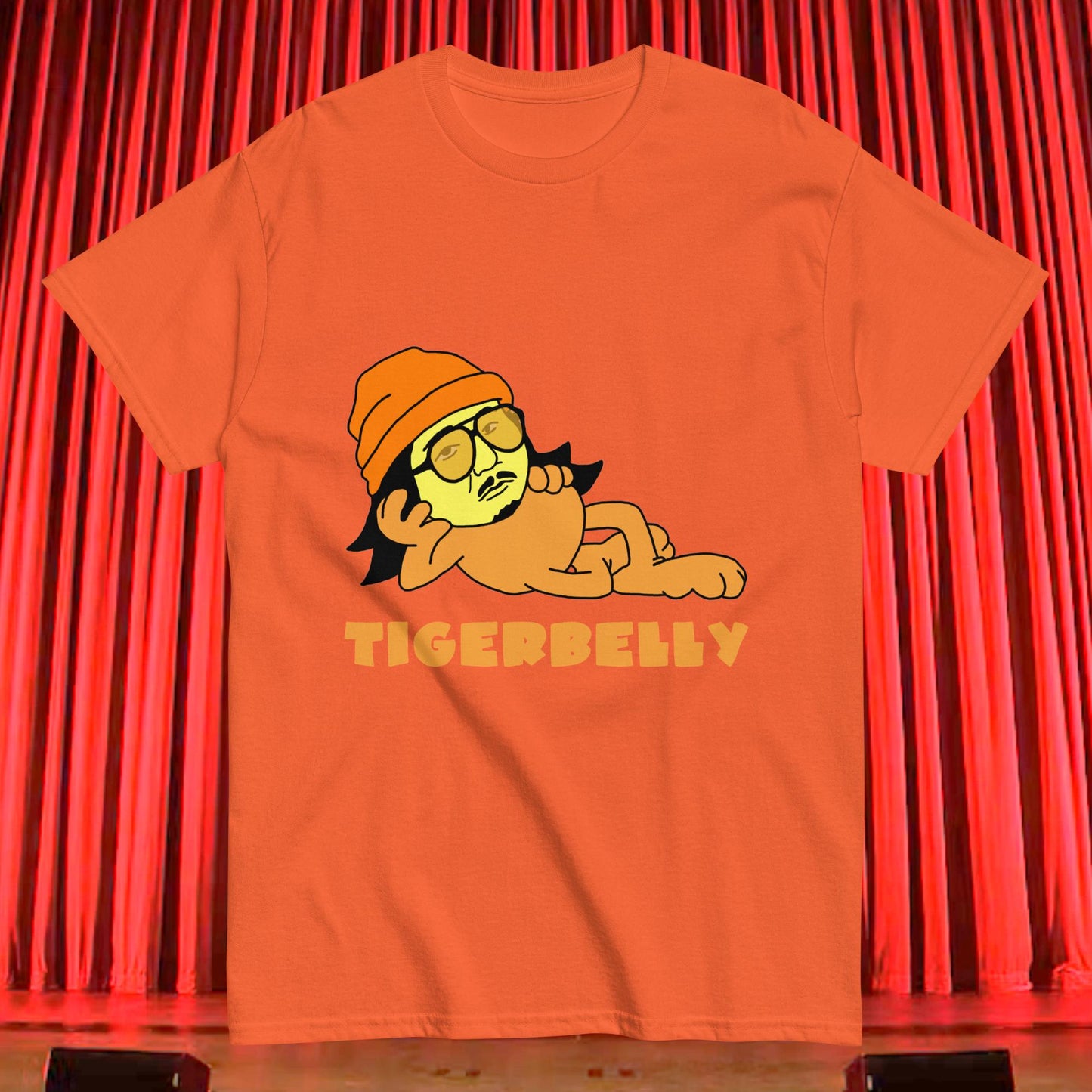 Bobby Lee Tigerbelly, Bobby Lee Merch, Tigerbelly Merch, Bobby Lee Gift, Funny Tigerbelly Gift, Tigerbelly Podcast, TigerBelly T-shirt Orange T-shirts Bobby Lee Podcasts Stand-up Comedy TigerBelly Next Cult Brand