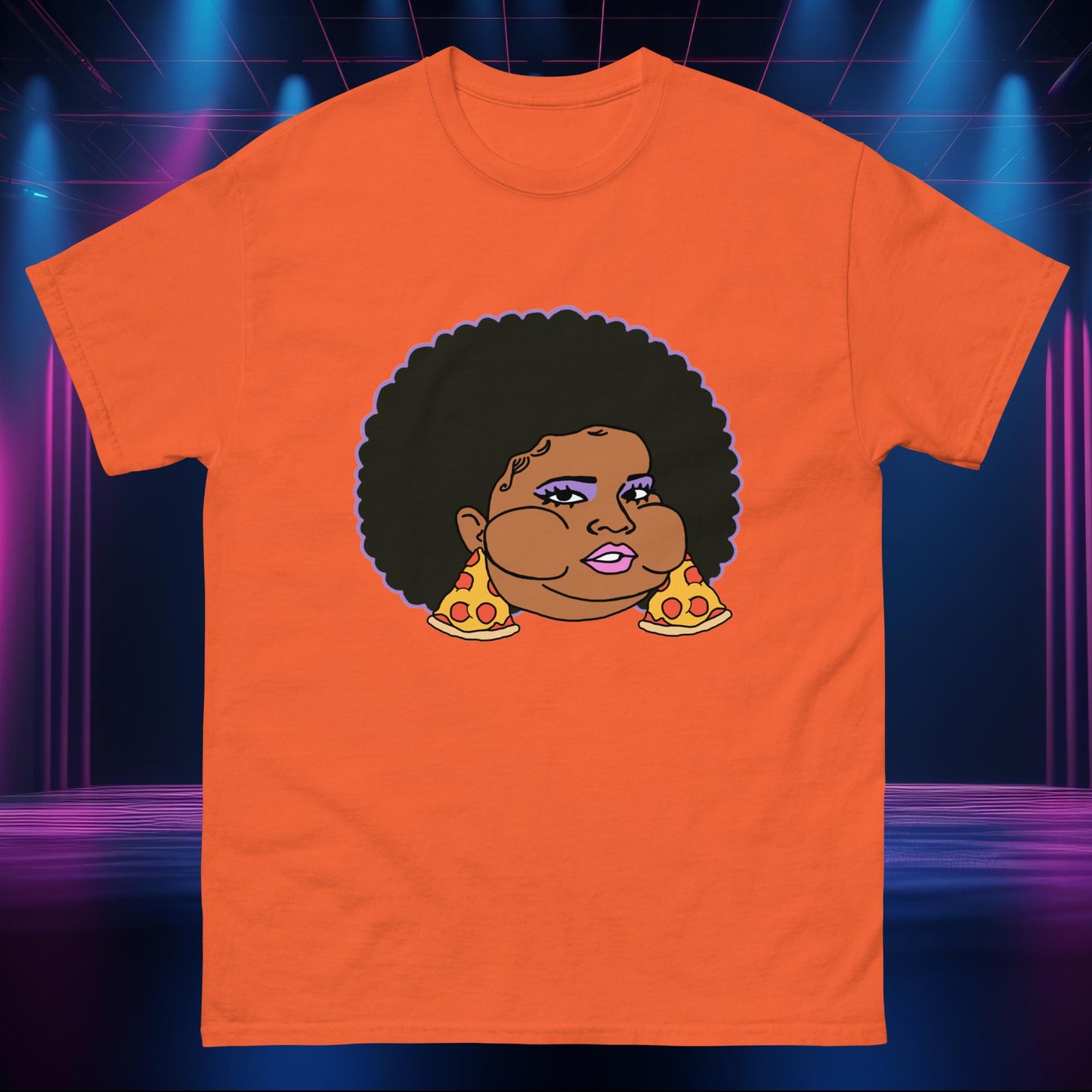 Pizzo Lizzo Pizza Lizzo Merch Lizzo Gift Body Positivity Body empowerment Lizzo classic tee Orange T-shirts Lizzo Music Next Cult Brand