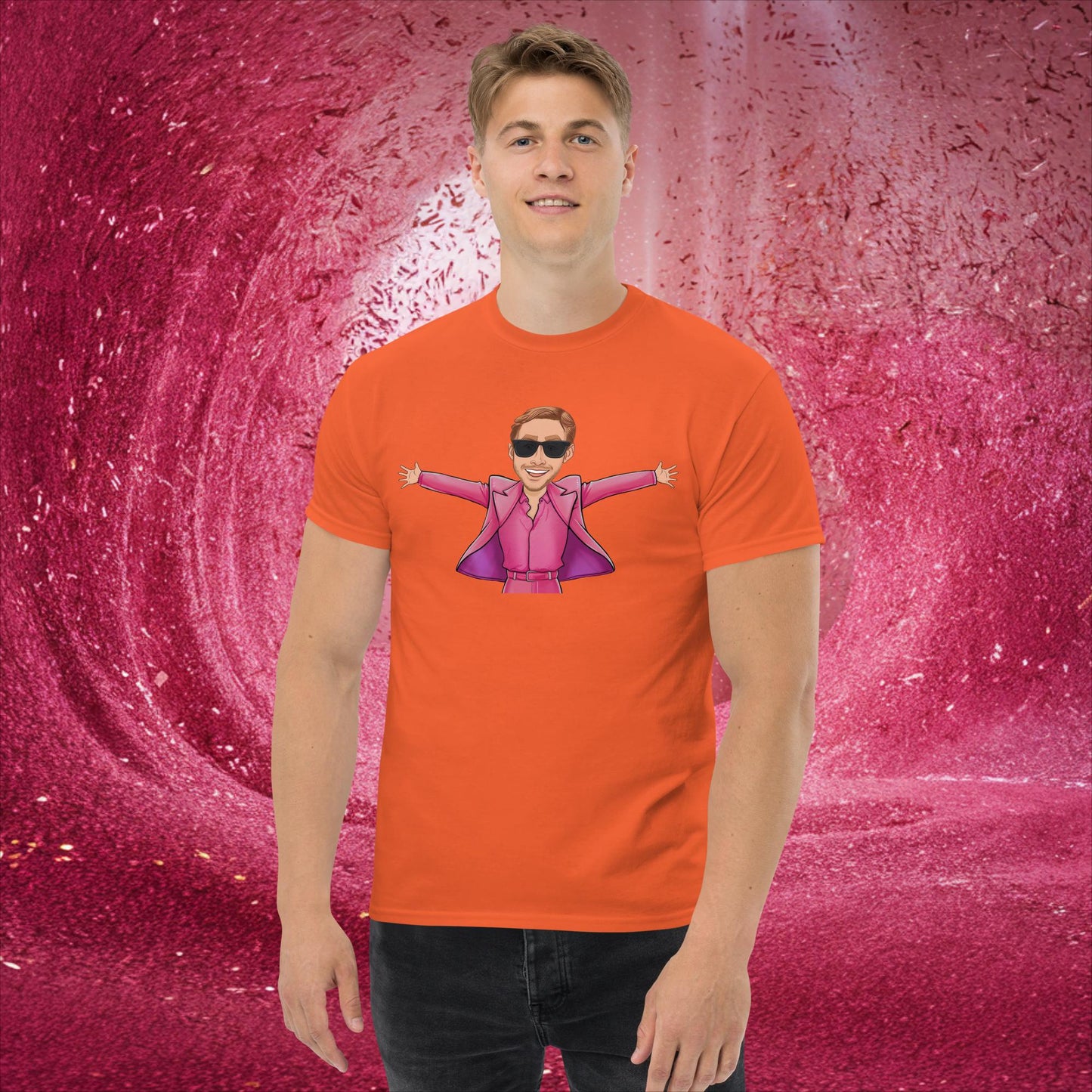 Ken Barbie Ryan Gosling I'm Just Ken classic tee Orange T-shirts Barbie Celebrities Ken Movies Ryan Gosling Next Cult Brand