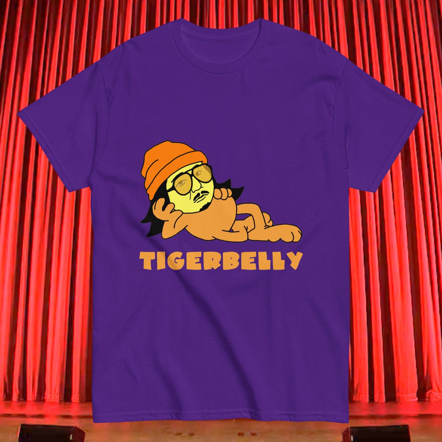 Bobby Lee Tigerbelly, Bobby Lee Merch, Tigerbelly Merch, Bobby Lee Gift, Funny Tigerbelly Gift, Tigerbelly Podcast, TigerBelly T-shirt Purple T-shirts Bobby Lee Podcasts Stand-up Comedy TigerBelly Next Cult Brand
