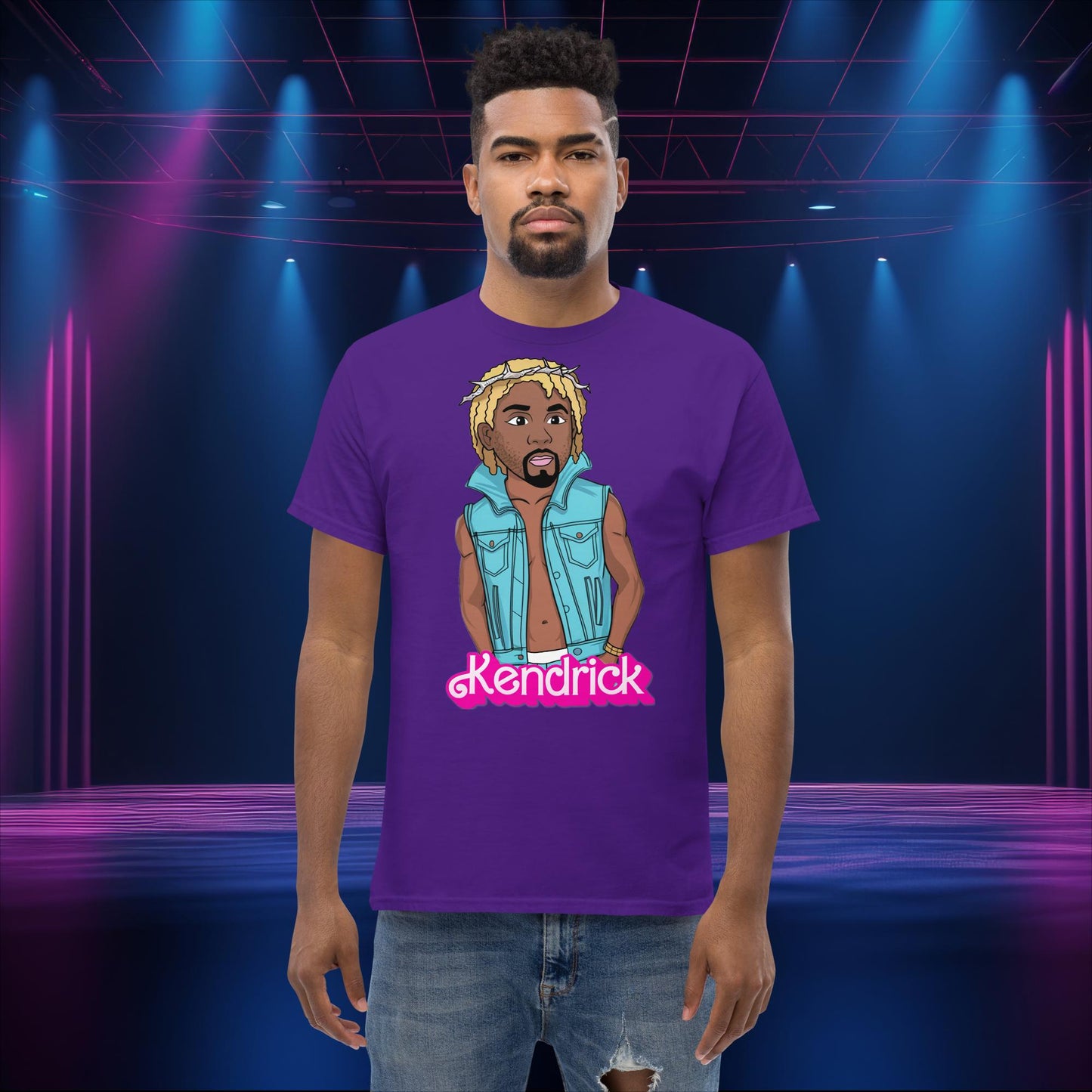 Kendrick Ken Ryan Gosling Barbie Hip Hop Rap Kendrick Lamar classic tee Purple T-shirts Barbie Ken Kendrick Lamar Movies Music Next Cult Brand