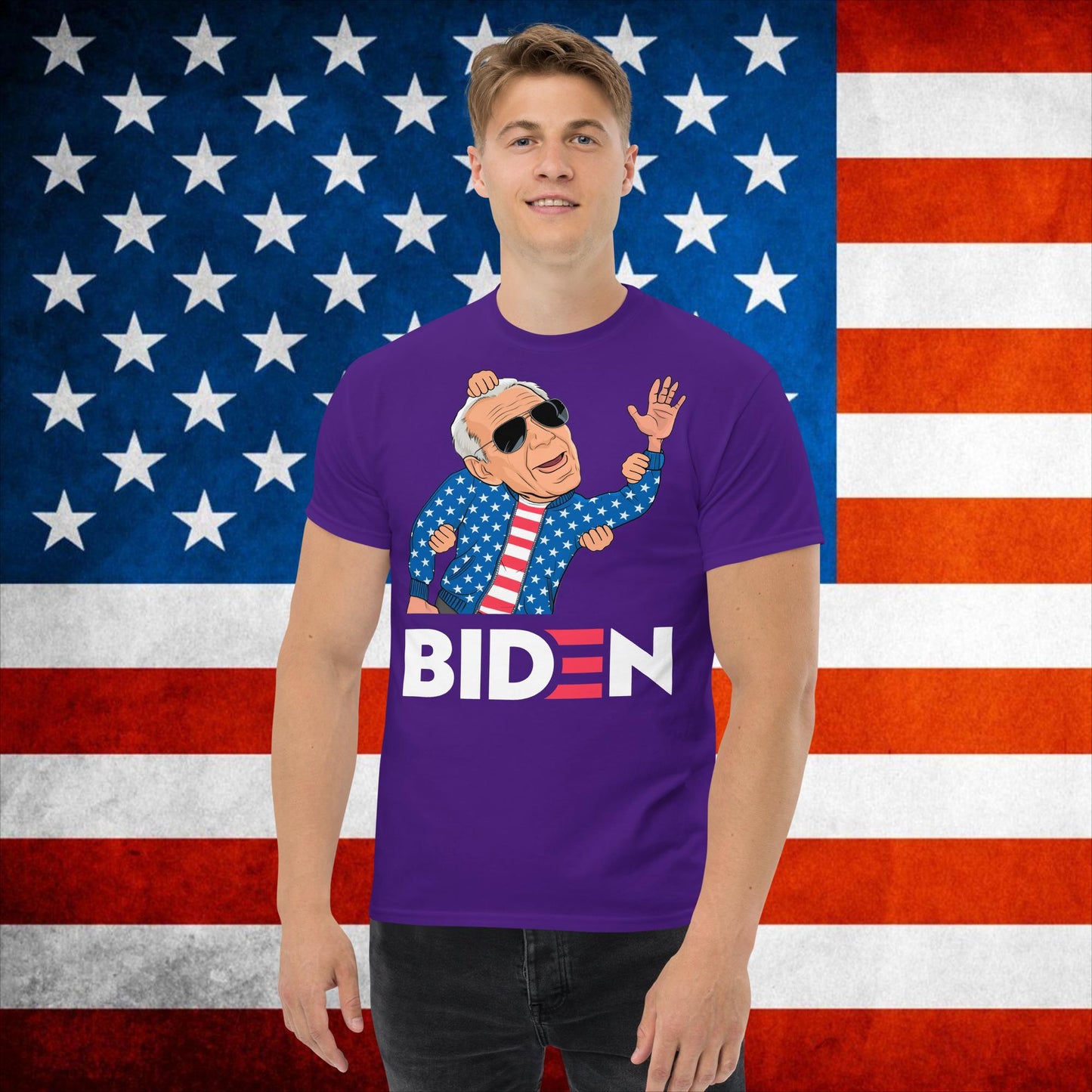 Weekend at Biden's Joe Biden Meme Democrat Republican Trump Gift Biden Gift 90s Vintage classic tee Purple T-shirts Democrats Joe Biden Politics Next Cult Brand