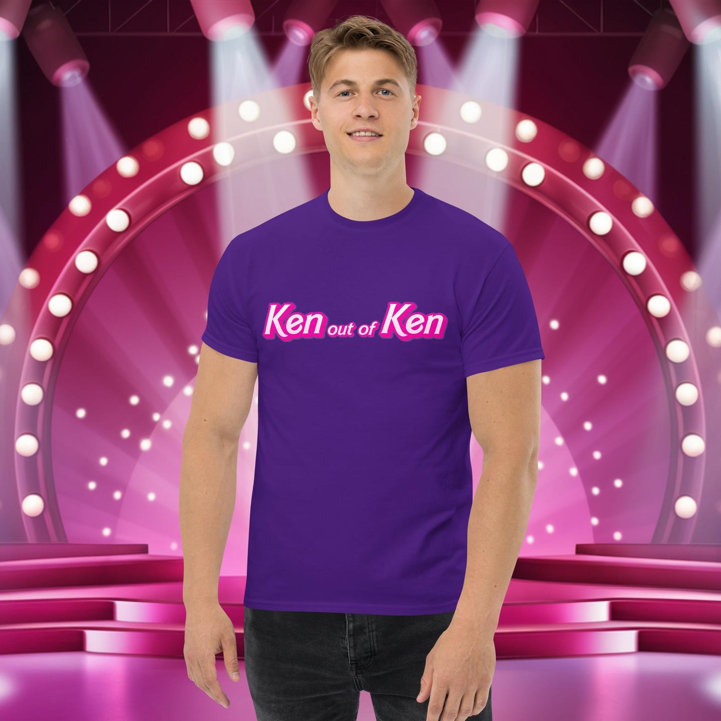 Ken out of Ken Barbie Movie tee Purple T-shirts Barbie Ken Movies Next Cult Brand