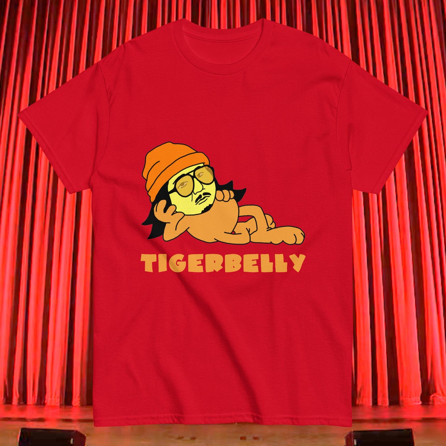 Bobby Lee Tigerbelly, Bobby Lee Merch, Tigerbelly Merch, Bobby Lee Gift, Funny Tigerbelly Gift, Tigerbelly Podcast, TigerBelly T-shirt Red T-shirts Bobby Lee Podcasts Stand-up Comedy TigerBelly Next Cult Brand