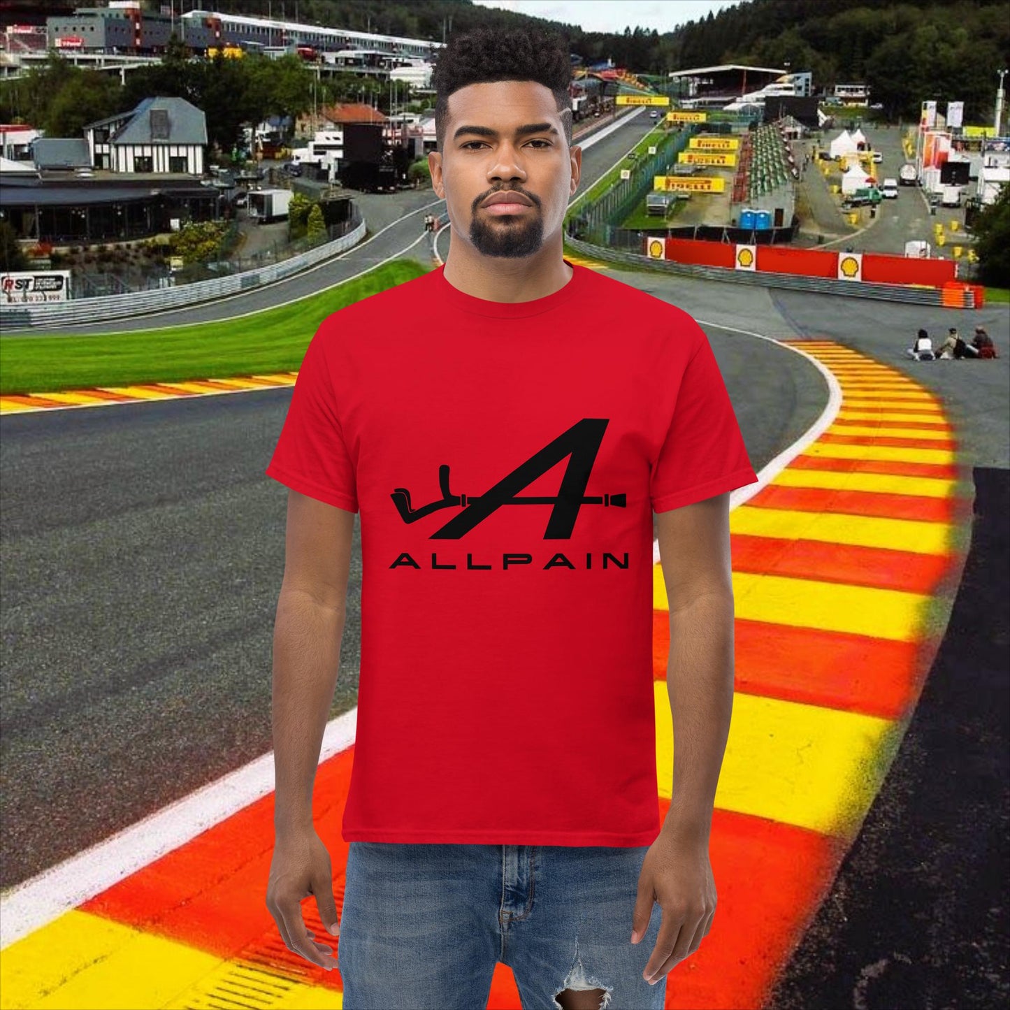 Allpain Alpine F1 Formula 1 Pierre Gasly Esteban Ocon Alpine classic tee Red T-shirts Alpine F1 Next Cult Brand