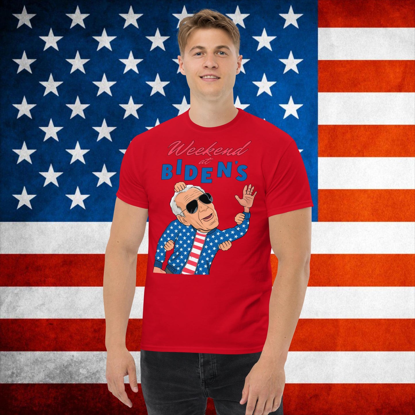 Weekend at Biden's T-shirt Joe Biden Meme Shirt Democrat Tshirt Republican T shirt Trump Shirt Trump Gift Biden Gift 90s T-shirt Vintage Tee Red T-shirts Democrats Joe Biden Politics Next Cult Brand