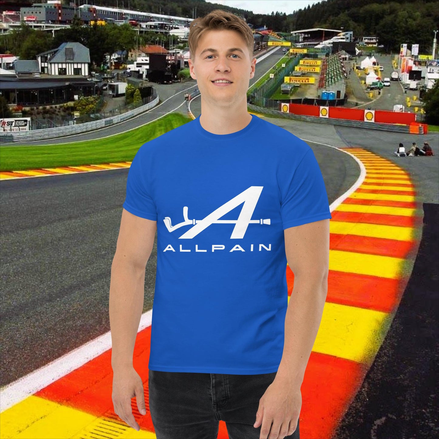 Allpain Alpine F1 Formula 1 Pierre Gasly Esteban Ocon Alpine classic tee Royal T-shirts Alpine F1 Next Cult Brand