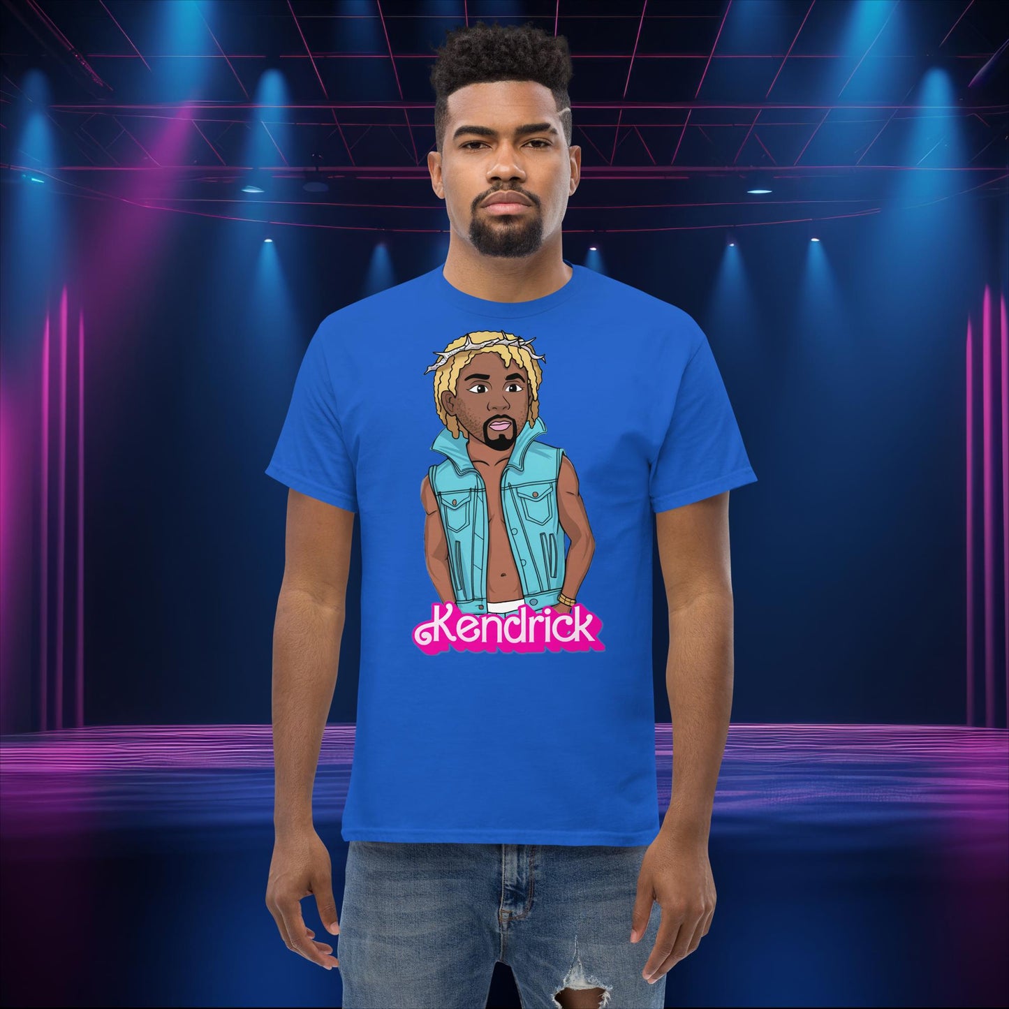 Kendrick Ken Ryan Gosling Barbie Hip Hop Rap Kendrick Lamar classic tee Royal T-shirts Barbie Ken Kendrick Lamar Movies Music Next Cult Brand