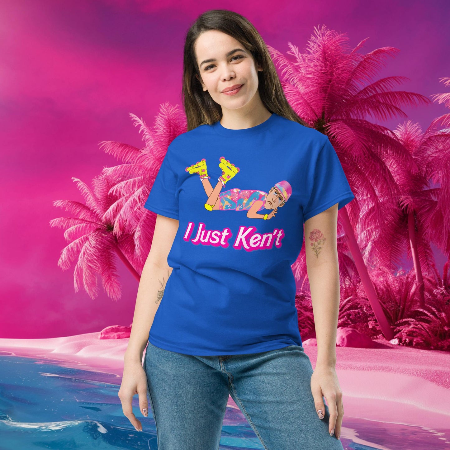 I Just Ken't I just Can't Ryan Gosling Ken Barbie Movie tee Royal T-shirts Barbie Celebrities Ken Movies Ryan Gosling Next Cult Brand