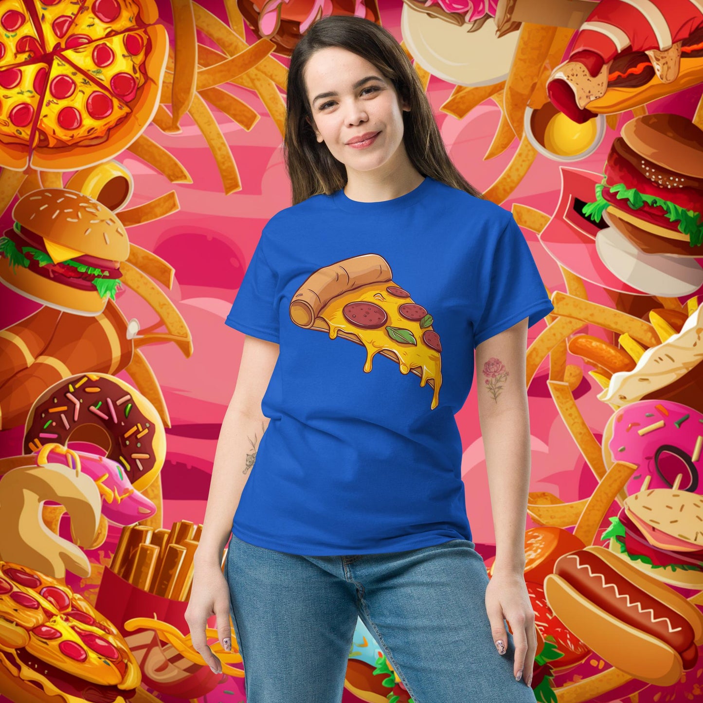Pizza I Love Pizza tee Royal T-shirts Fast Food Pizza Next Cult Brand