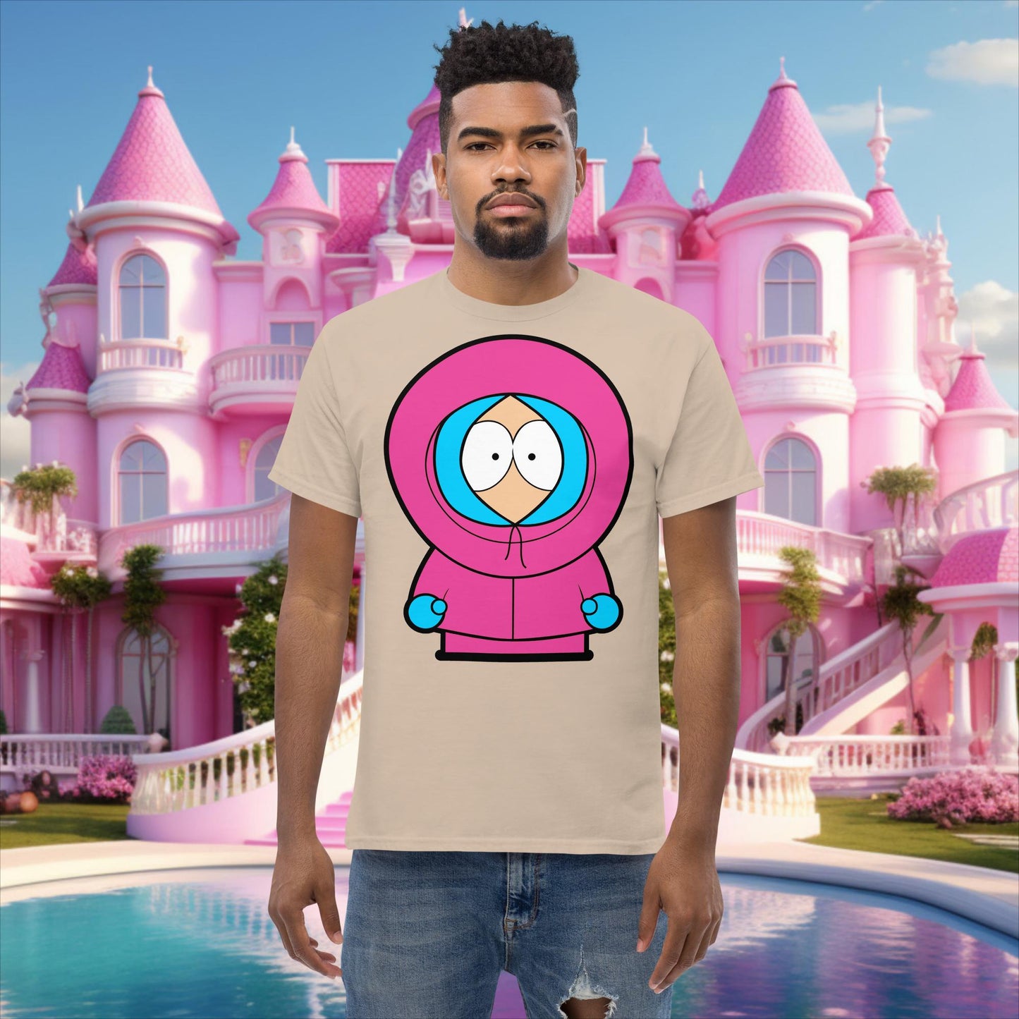 Kenny McCormick Ken Ryan Gosling Barbie South Park Kenny classic tee Sand T-shirts Barbie Ken Kenny Movies South Park TV Shows Next Cult Brand