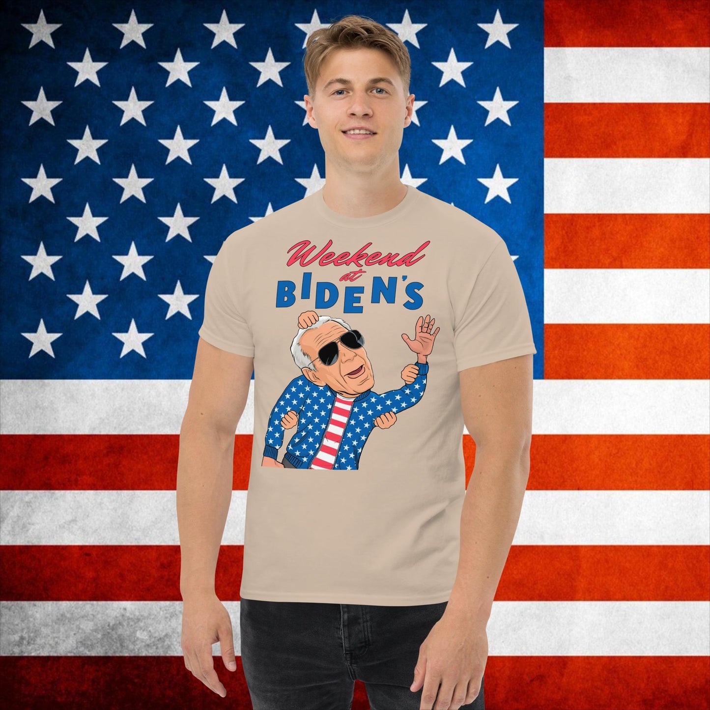 Weekend at Biden's T-shirt Joe Biden Meme Shirt Democrat Tshirt Republican T shirt Trump Shirt Trump Gift Biden Gift 90s T-shirt Vintage Tee Sand T-shirts Democrats Joe Biden Politics Next Cult Brand