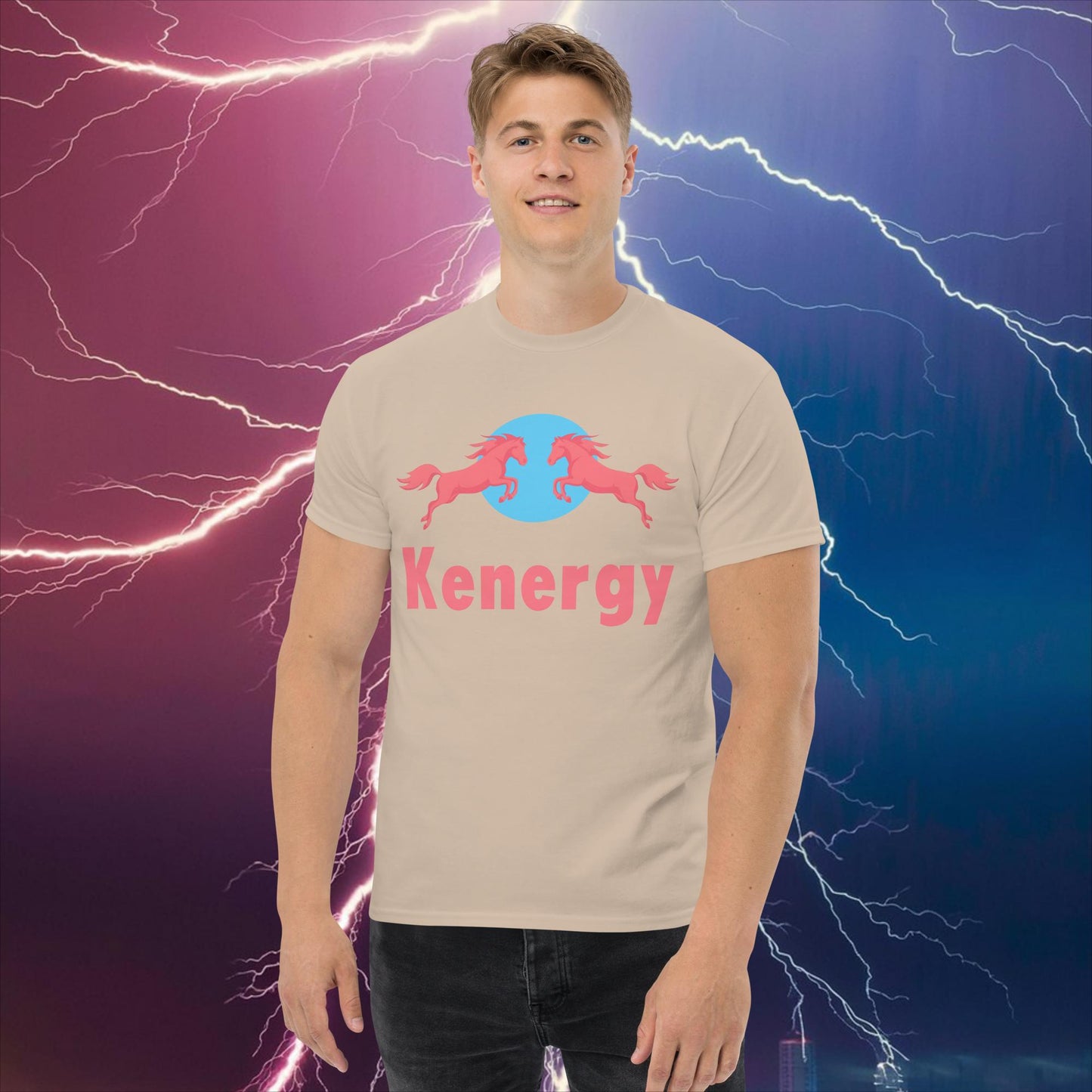 Kenergy Red Bull Ken Barbie Ryan Gosling Kenergy classic tee Sand T-shirts Barbie Ken Kenergy Movies Next Cult Brand