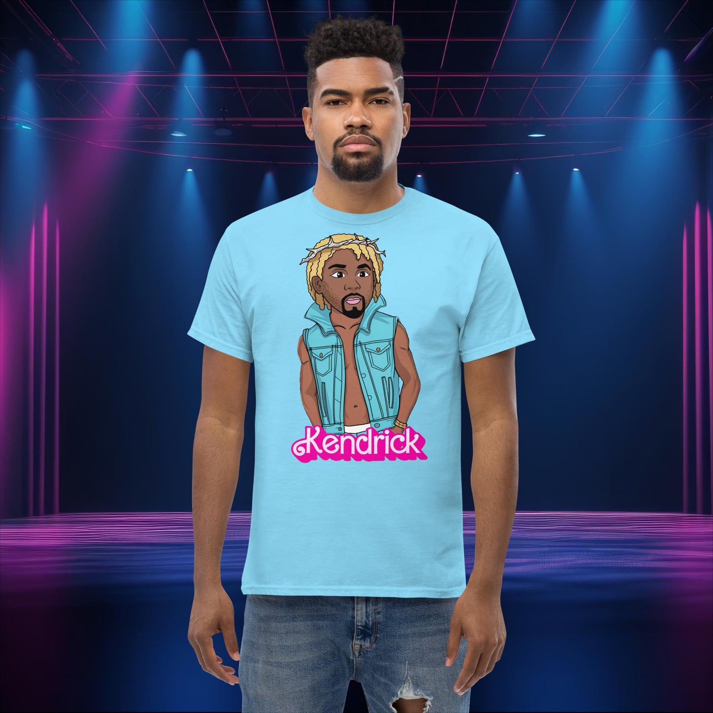 Kendrick Ken Ryan Gosling Barbie Hip Hop Rap Kendrick Lamar classic tee Sky T-shirts Barbie Ken Kendrick Lamar Movies Music Next Cult Brand