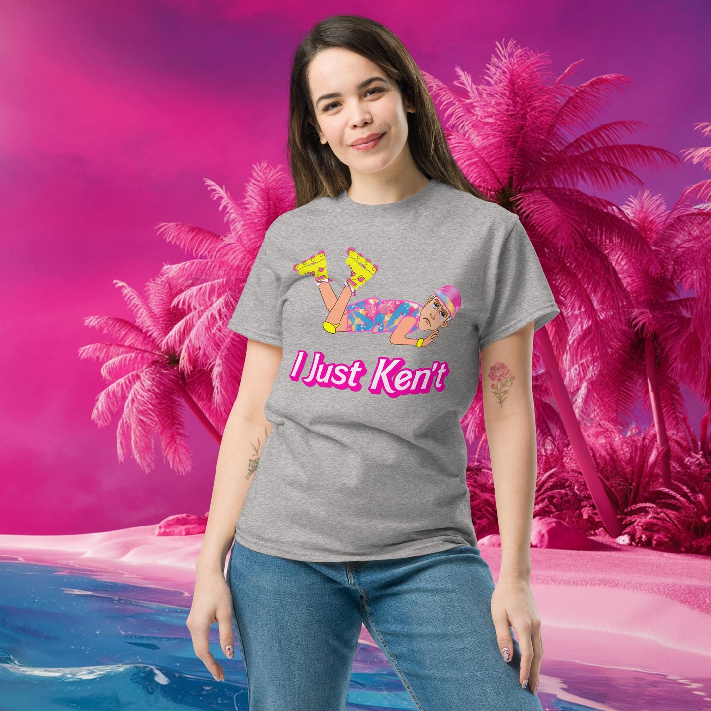 I Just Ken't I just Can't Ryan Gosling Ken Barbie Movie tee Sport Grey T-shirts Barbie Celebrities Ken Movies Ryan Gosling Next Cult Brand