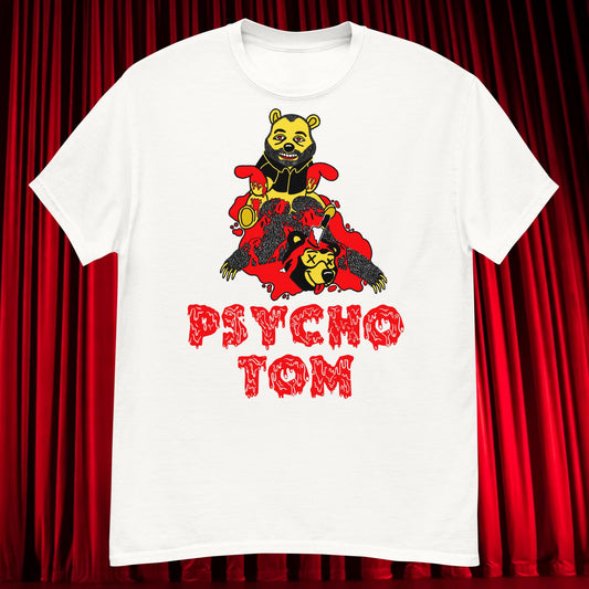 Psycho Tom Segura T-shirt, Tom Segura Shirt, Your Moms House Podcast Shirt, YMH Podcast Shirt, Your Moms House, 2 Bears 1 Cave Shirt, 2B1C Shirt White T-shirts 2 Bears 1 Cave Podcasts Stand-up Comedy Tom Segura YMH Next Cult Brand