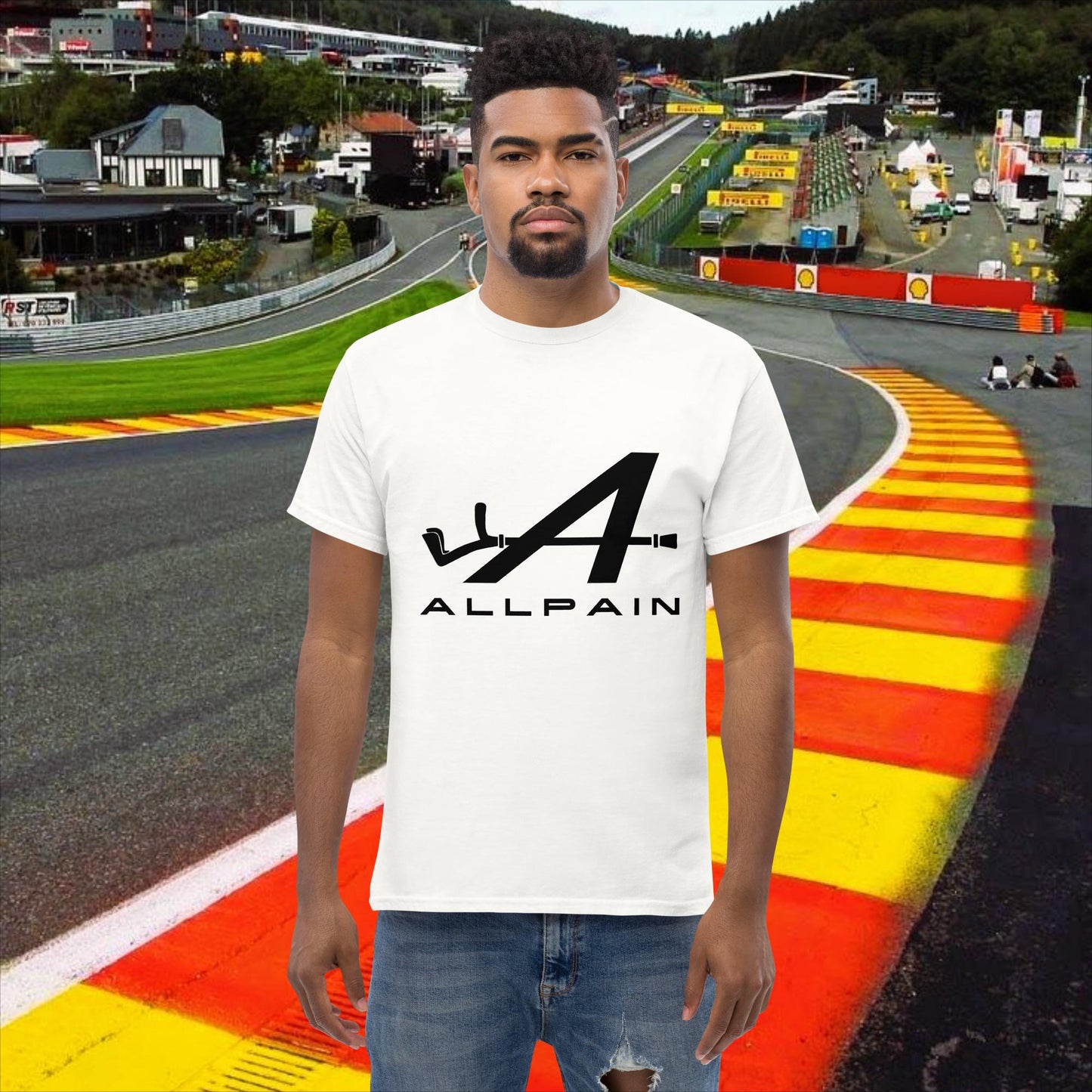Allpain Alpine F1 Formula 1 Pierre Gasly Esteban Ocon Alpine classic tee White T-shirts Alpine F1 Next Cult Brand