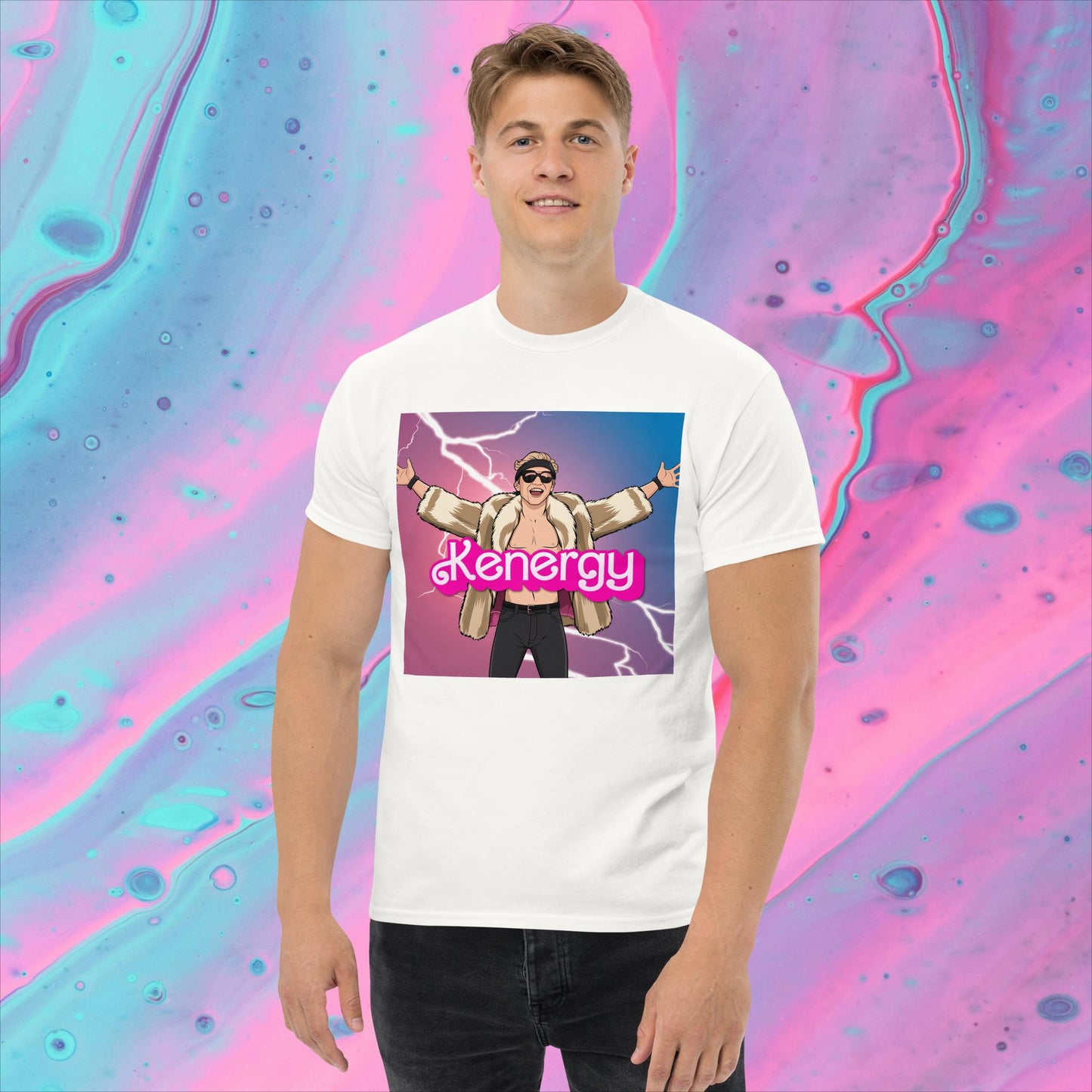 Kenergy Barbie Ryan Gosling Ken classic tee White T-shirts Barbie Celebrities Ken Kenergy Movies Ryan Gosling Next Cult Brand