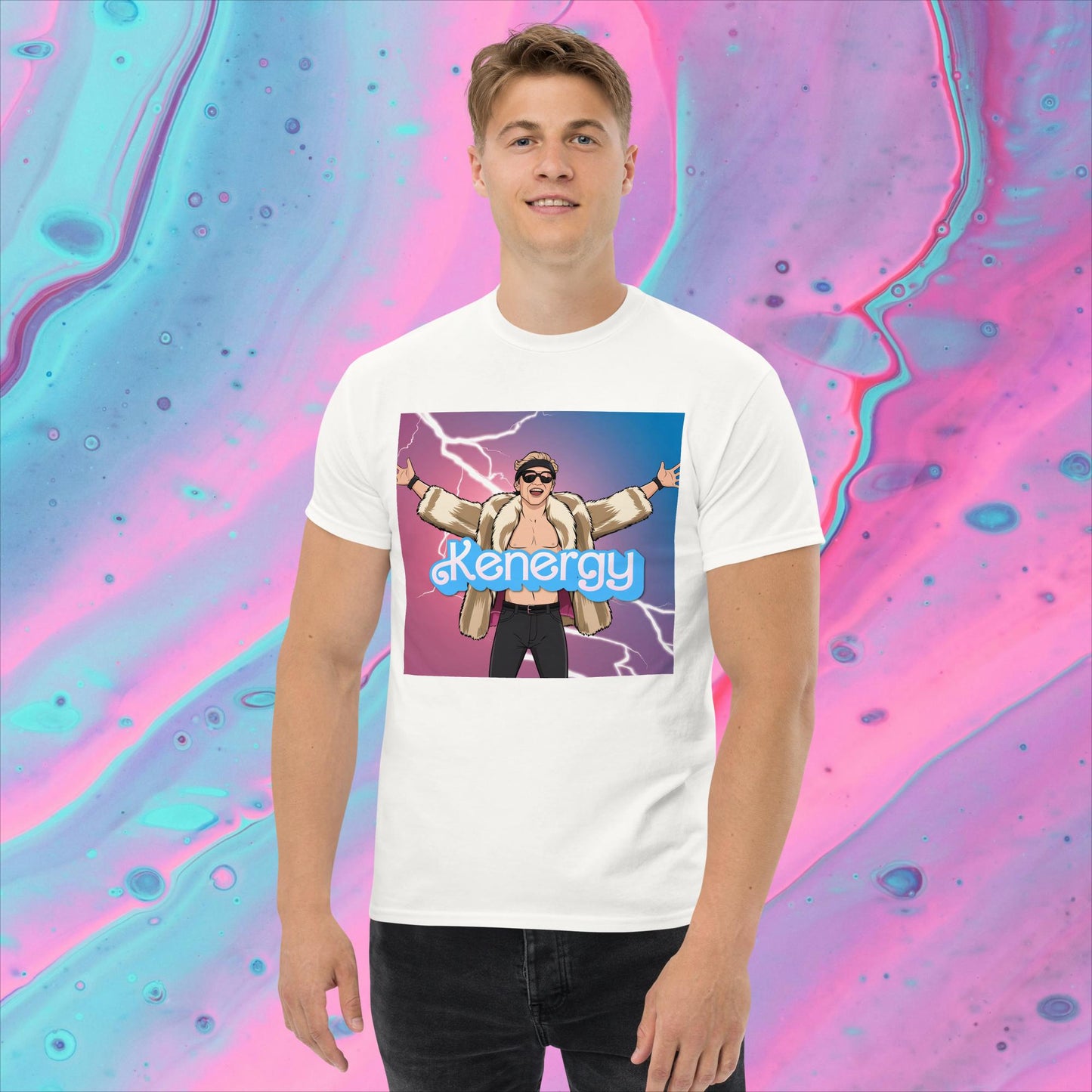 Kenergy Barbie Ryan Gosling Ken classic tee White T-shirts Barbie Celebrities Ken Kenergy Movies Ryan Gosling Next Cult Brand
