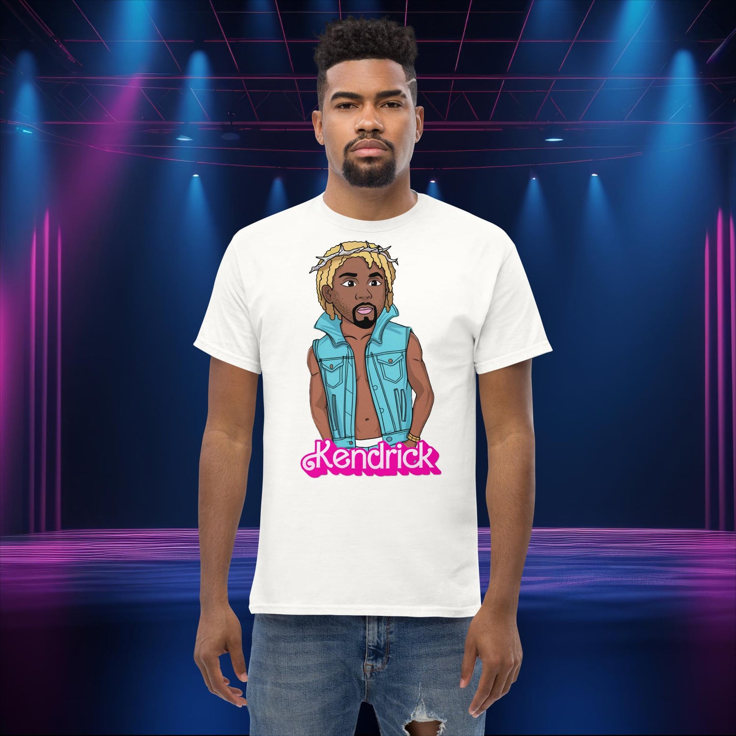 Kendrick Ken Ryan Gosling Barbie Hip Hop Rap Kendrick Lamar classic tee White T-shirts Barbie Ken Kendrick Lamar Movies Music Next Cult Brand