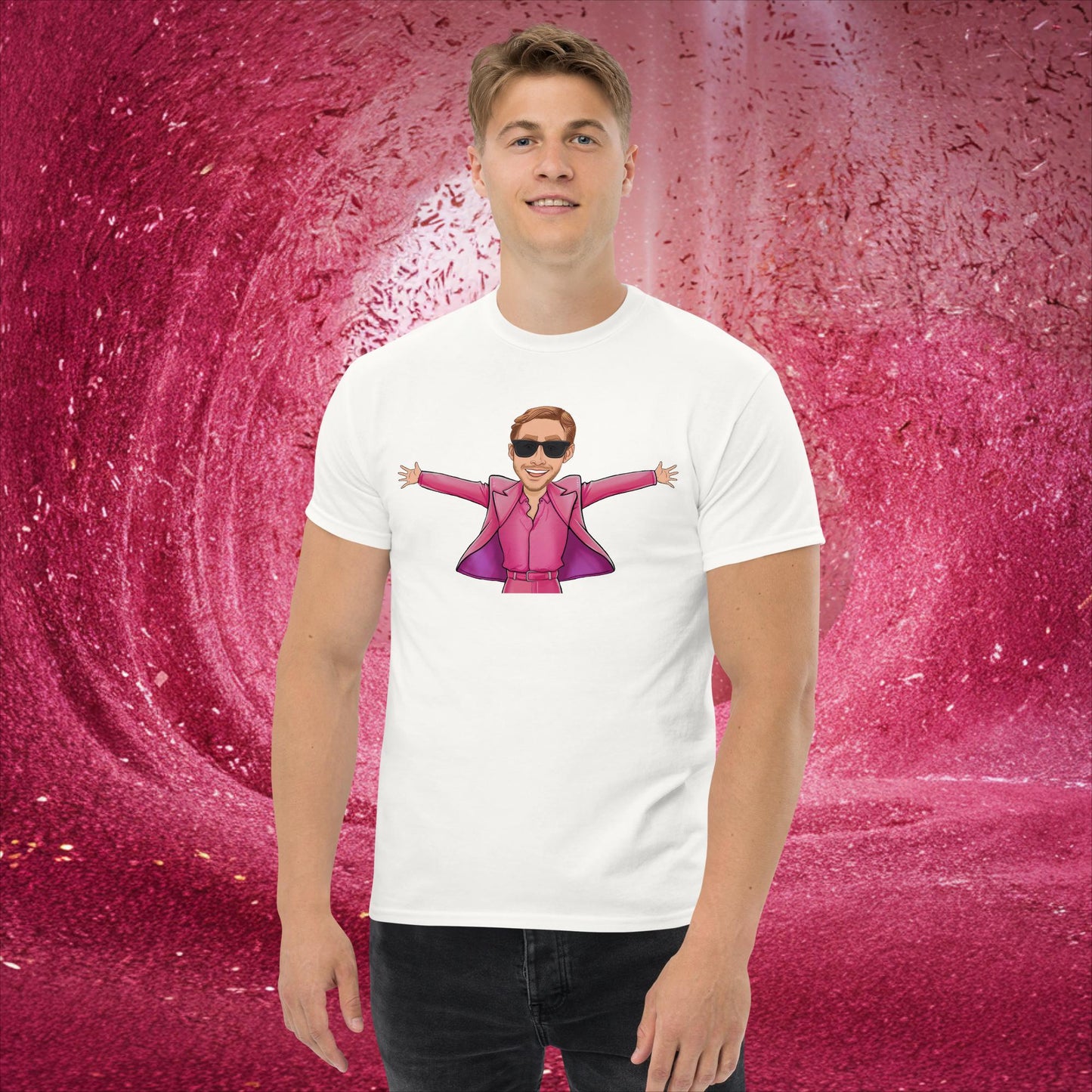 Ken Barbie Ryan Gosling I'm Just Ken classic tee White T-shirts Barbie Celebrities Ken Movies Ryan Gosling Next Cult Brand