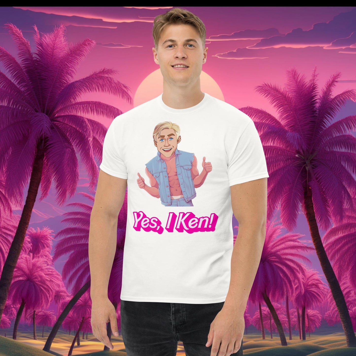 Yes I Ken Yes I can Ryan Gosling Ken Barbie Movie tee White T-shirts Barbie Celebrities Ken Movies Ryan Gosling Next Cult Brand