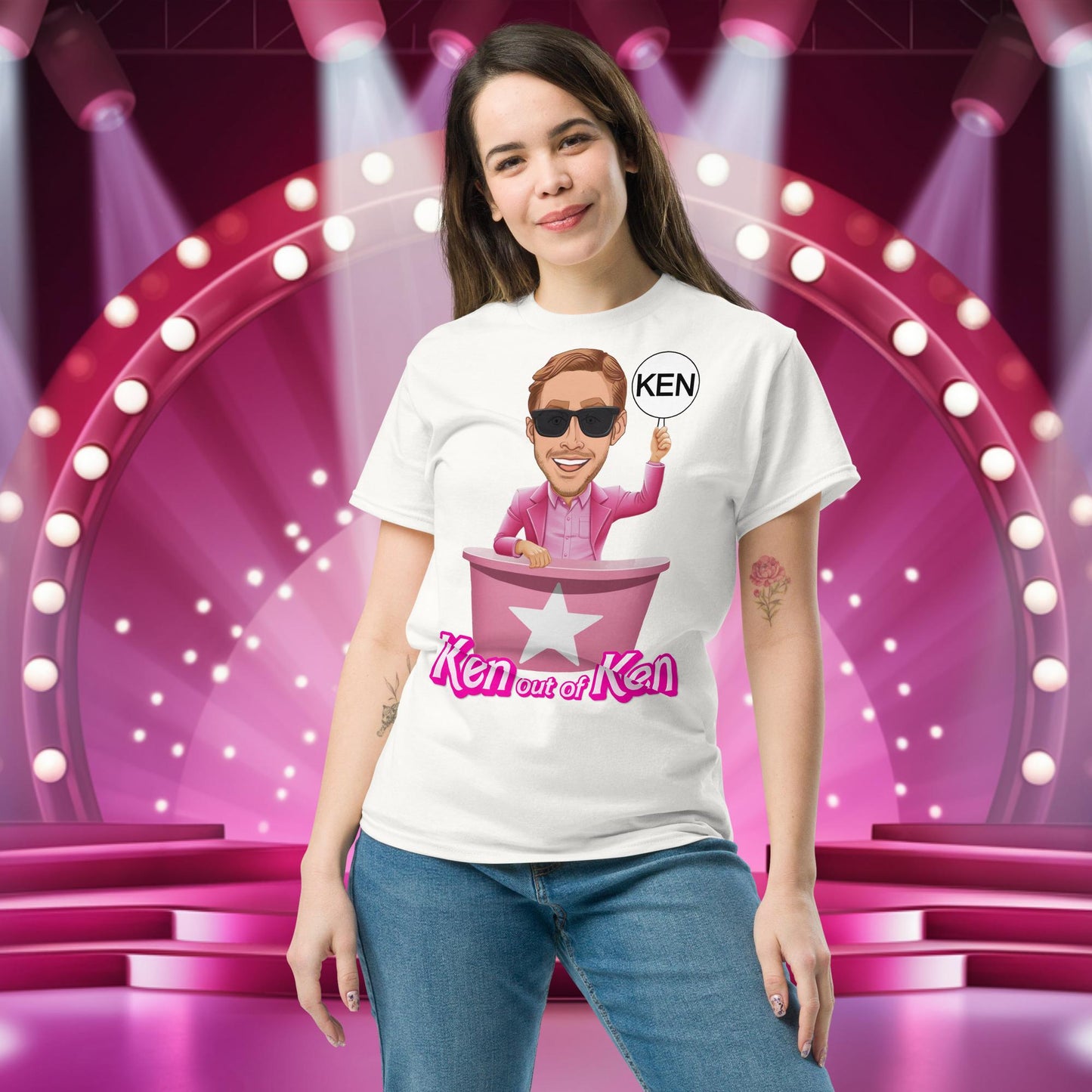Ken out of Ken Ryan Gosling Barbie Movie tee White T-shirts Barbie Celebrities Ken Movies Ryan Gosling Next Cult Brand