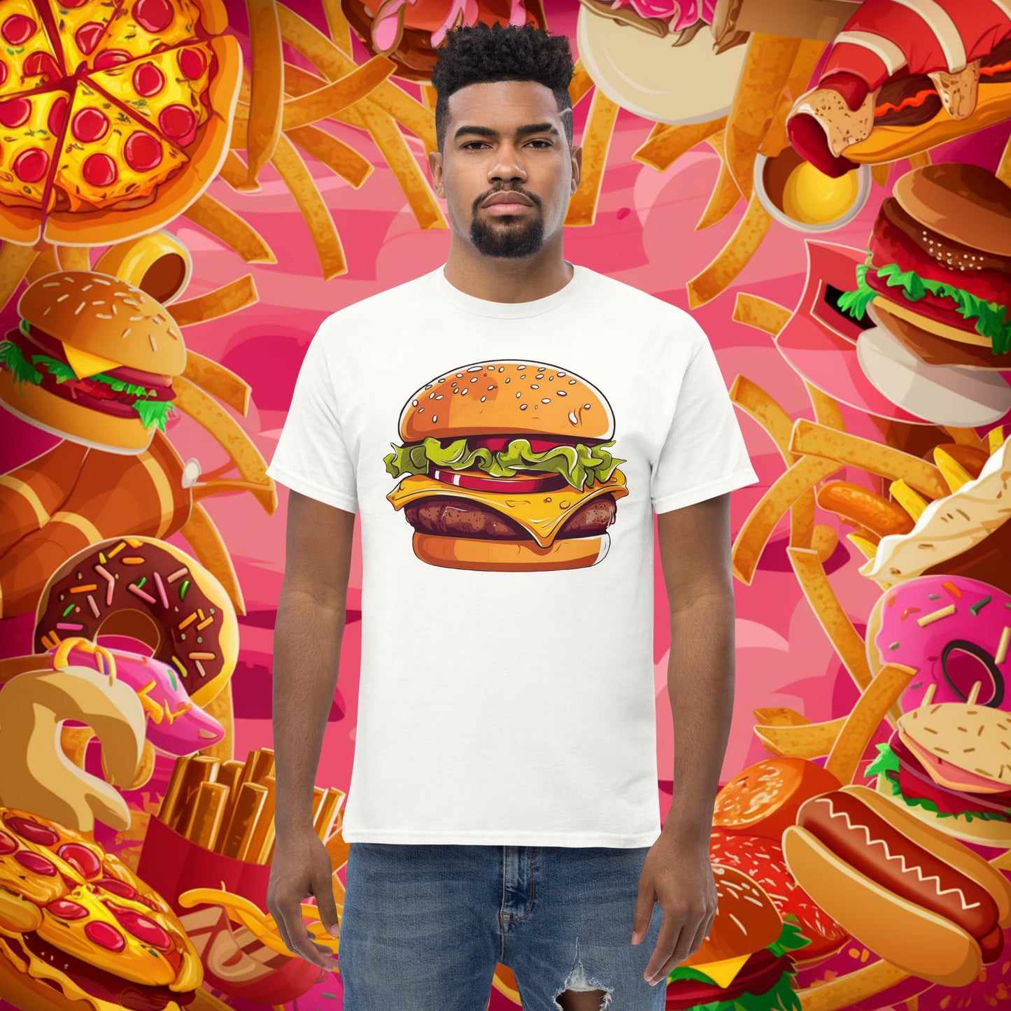 Cheeseburger I Love Burgers tee White T-shirts Burgers Fast Food Next Cult Brand