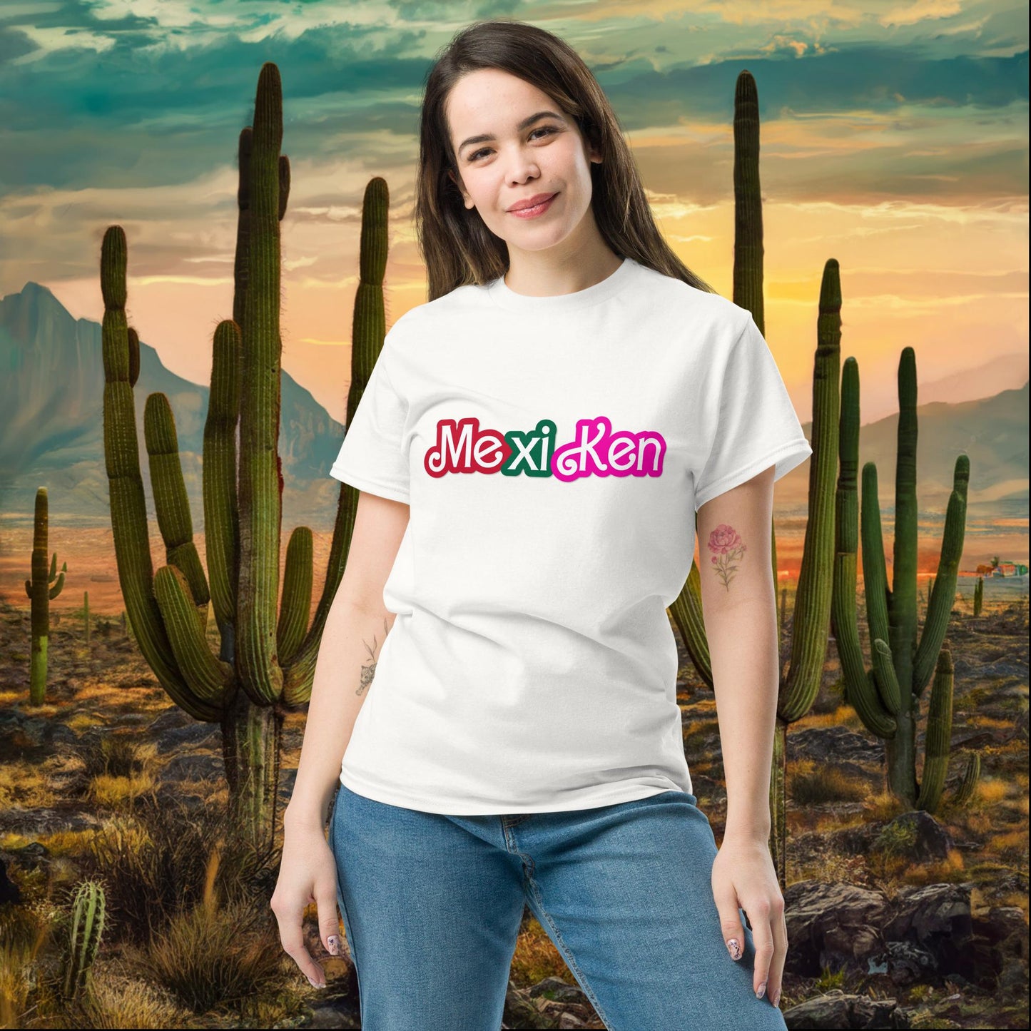 MexiKen Ken Barbie Mexico Mexican Mexicana Latino Latina Latinx tee White T-shirts Barbie Ken Mexico Movies Next Cult Brand