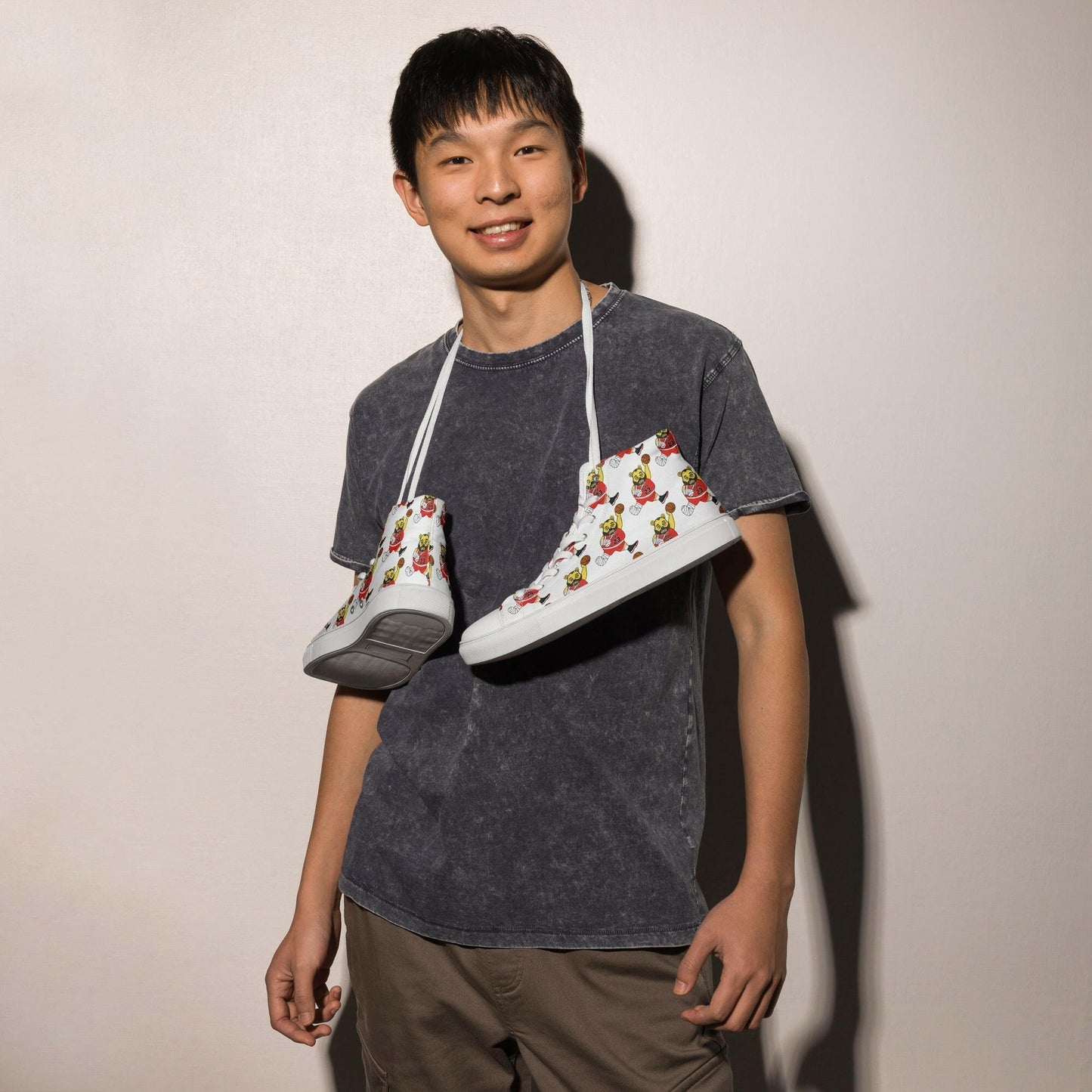 Air Segura, Tom Segura Basketball, Your Mom's House (YMH), 2 Bears 1 Cave, Funny Men’s high top canvas shoes 13 Shoes 2 Bears 1 Cave Air Segura Podcasts Stand-up Comedy Tom Segura YMH Next Cult Brand