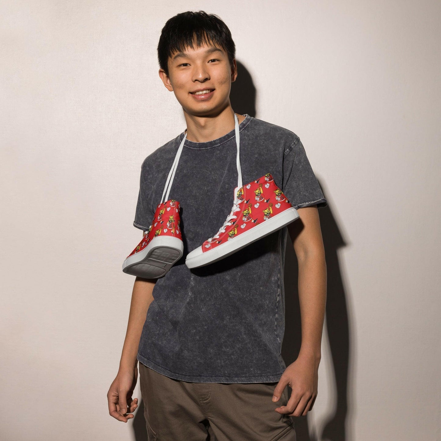 Air Segura, Tom Segura Basketball, Your Mom's House (YMH), 2 Bears 1 Cave, Funny Men’s high top canvas shoes Shoes 2 Bears 1 Cave Air Segura Podcasts Stand-up Comedy Tom Segura YMH Next Cult Brand