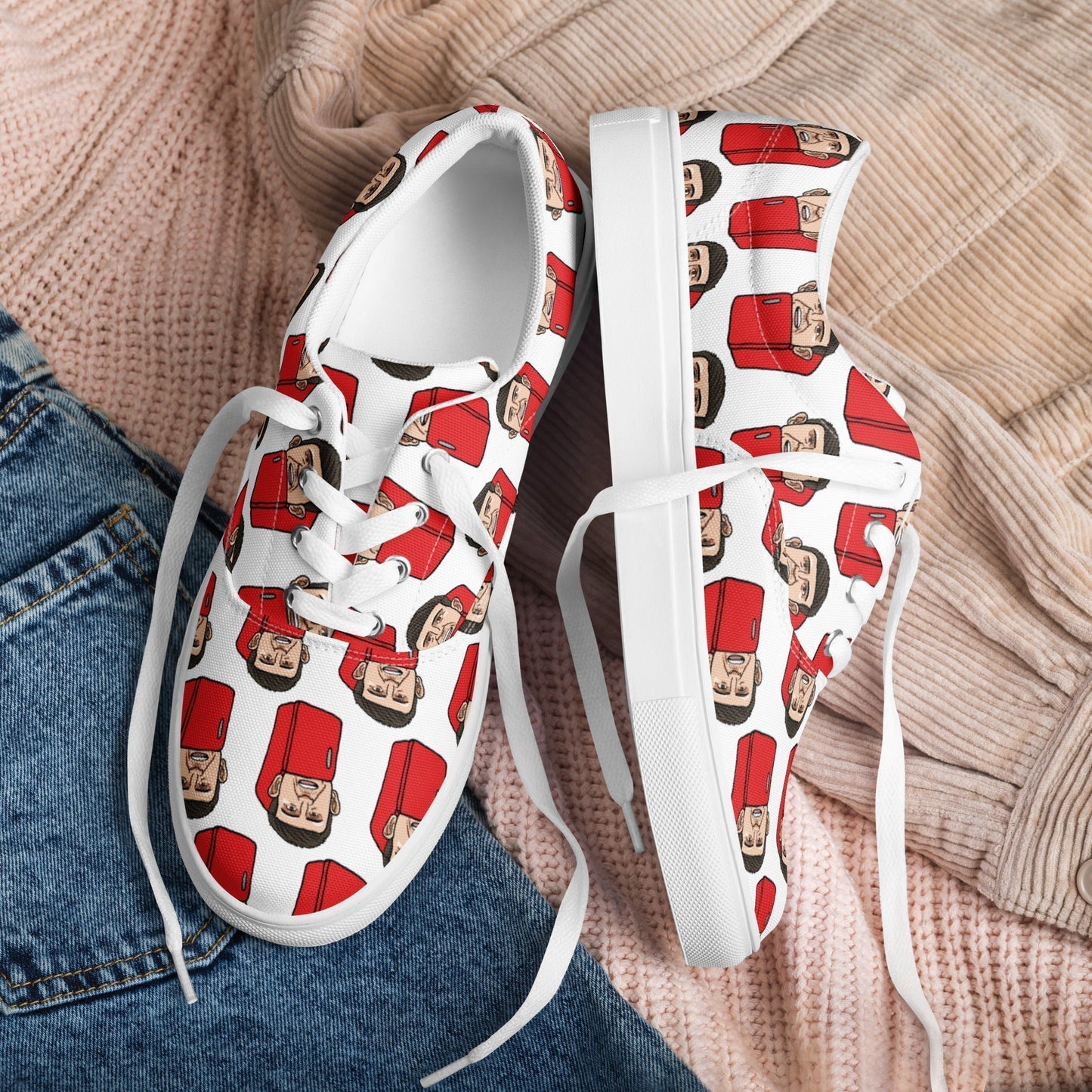 Harry ''The Fridge'' Maguire Manchester United funny football/ soccer meme Men’s lace-up canvas shoes 13 Shoes Football Harry Maguire Manchester United The Fridge Next Cult Brand