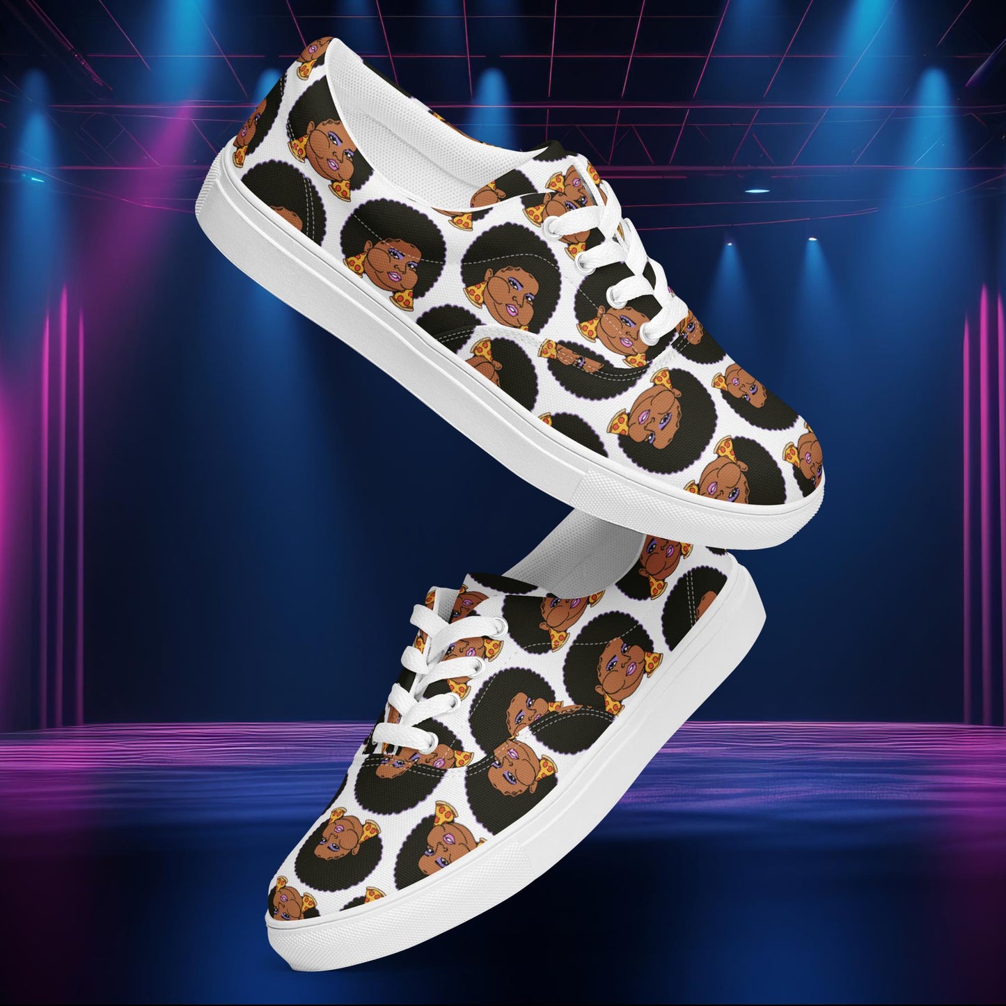 Pizzo Lizzo Pizza Lizzo Merch Lizzo Gift Song Lyrics Lizzo lace-up canvas shoes 13 Shoes Lizzo Music Next Cult Brand
