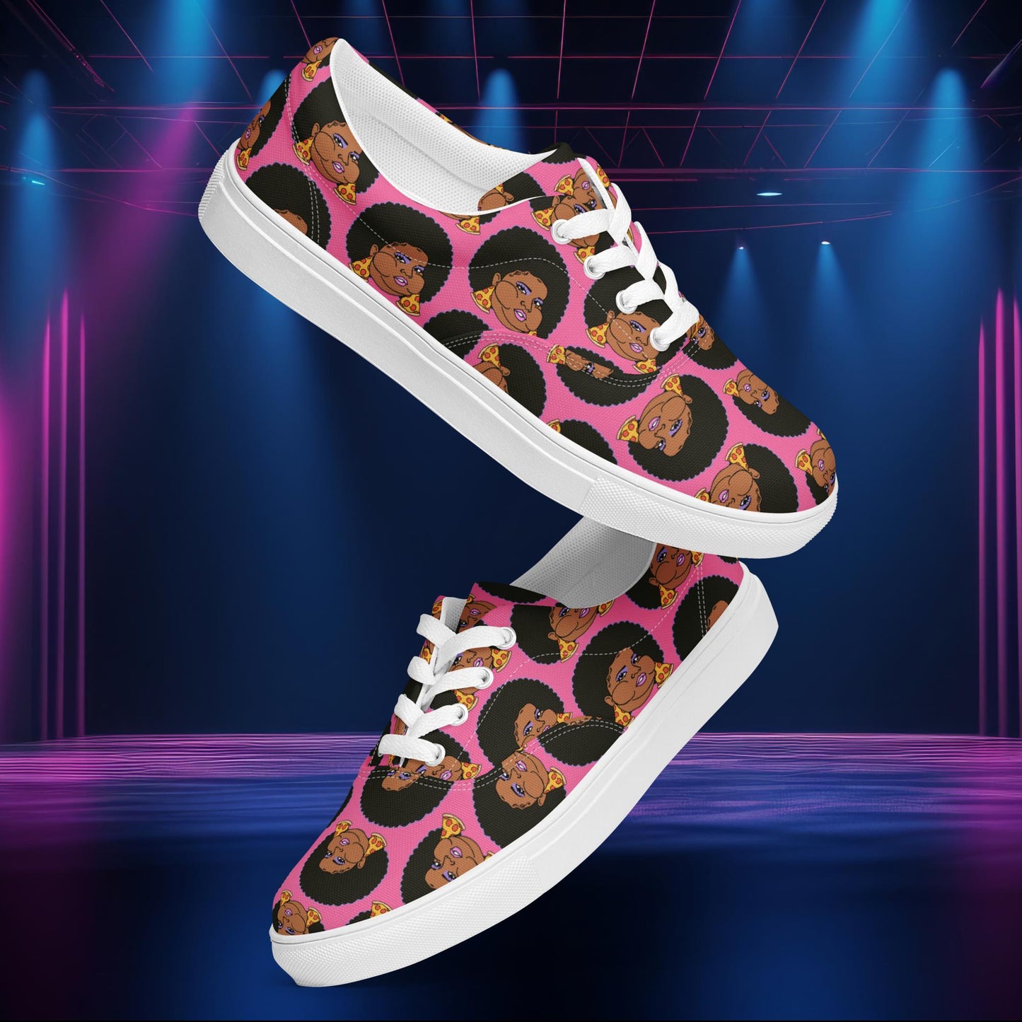 Pizzo Lizzo Pizza Lizzo Merch Lizzo Gift Song Lyrics Lizzo lace-up canvas shoes 13 Shoes Lizzo Music Next Cult Brand