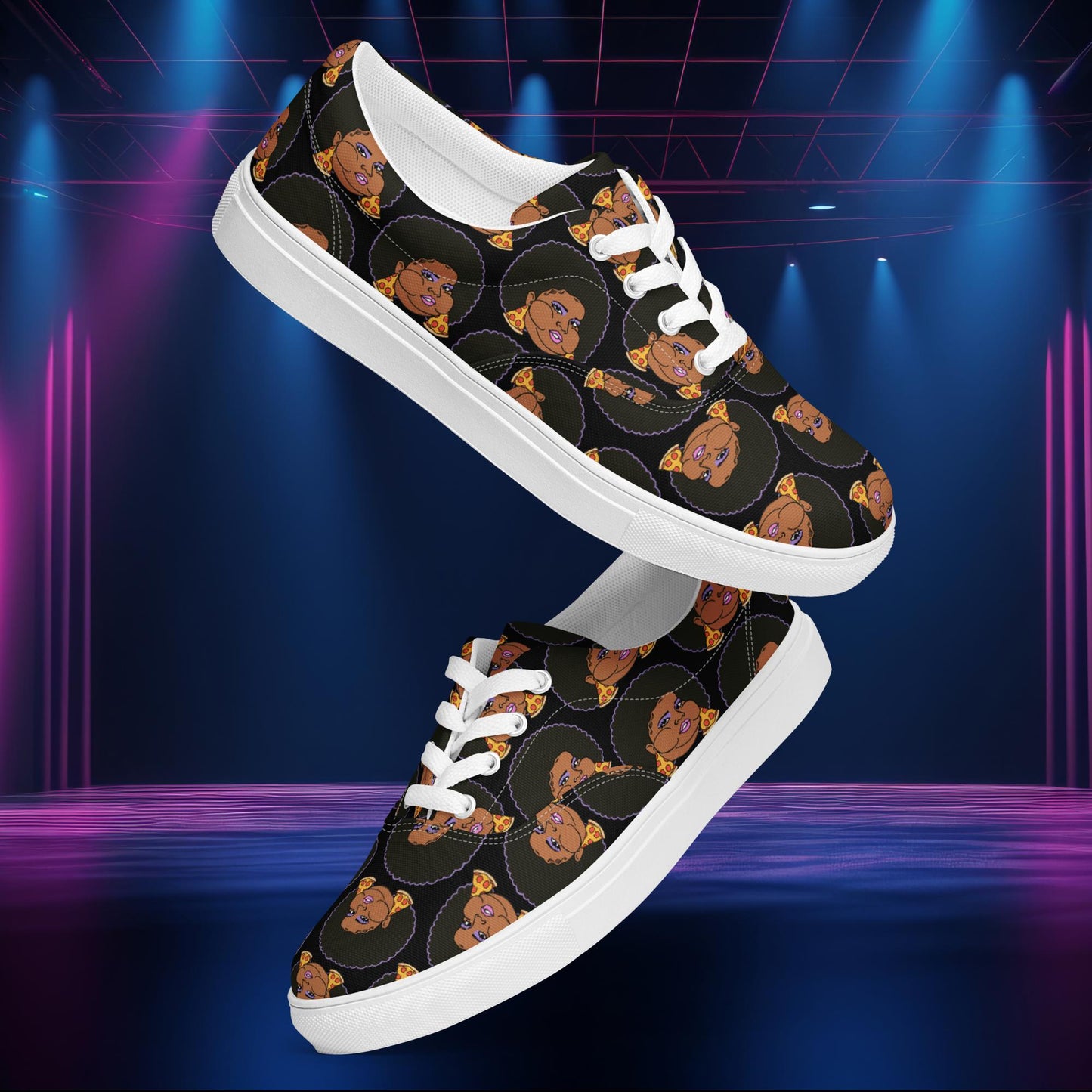 Pizzo Lizzo Pizza Lizzo Merch Lizzo Gift Song Lyrics Lizzo lace-up canvas shoes 13 Shoes Lizzo Music Next Cult Brand