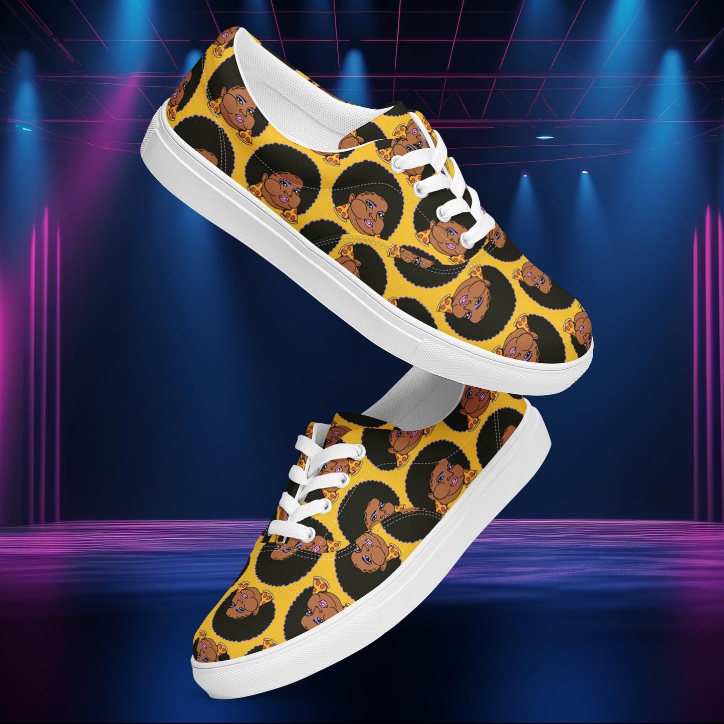 Pizzo Lizzo Pizza Lizzo Merch Lizzo Gift Song Lyrics Lizzo lace-up canvas shoes 13 Shoes Lizzo Music Next Cult Brand