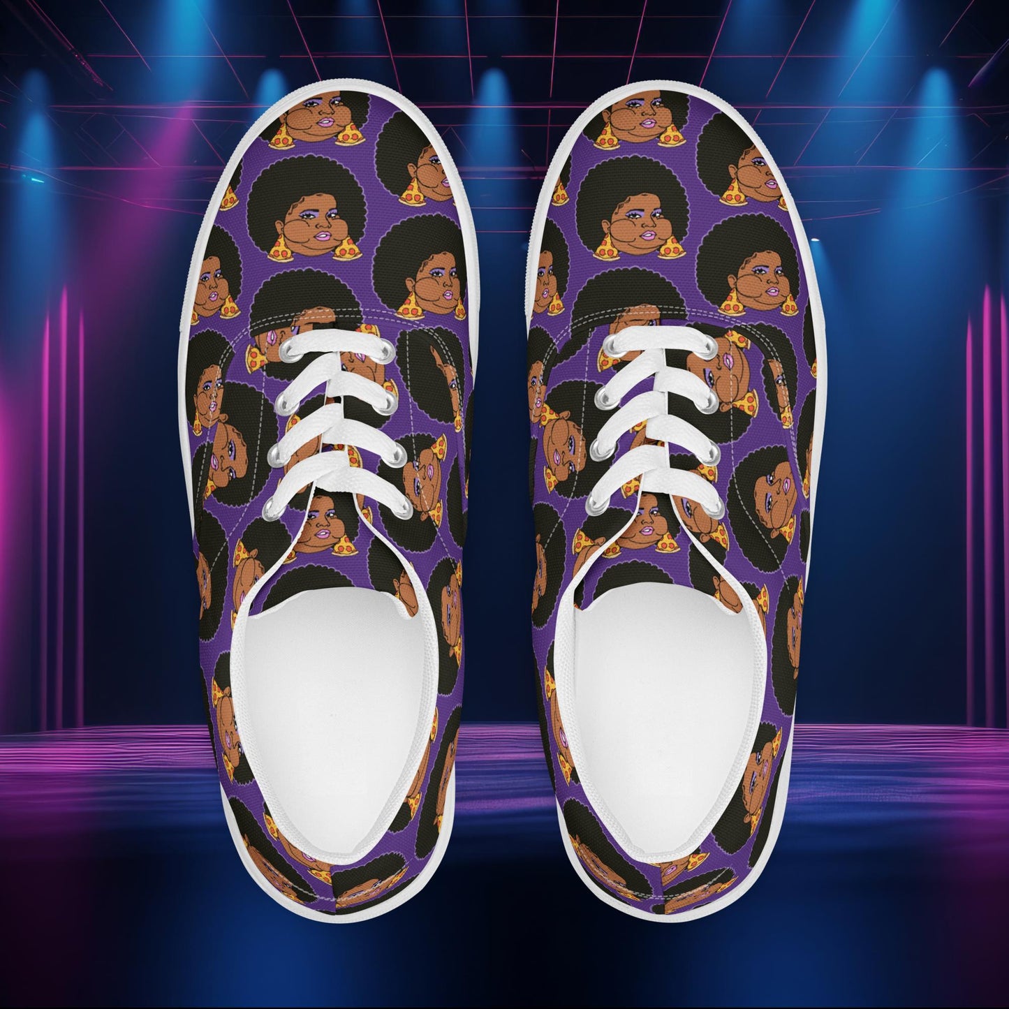 Pizzo Lizzo Pizza Lizzo Merch Lizzo Gift Song Lyrics Lizzo lace-up canvas shoes Shoes Lizzo Music Next Cult Brand