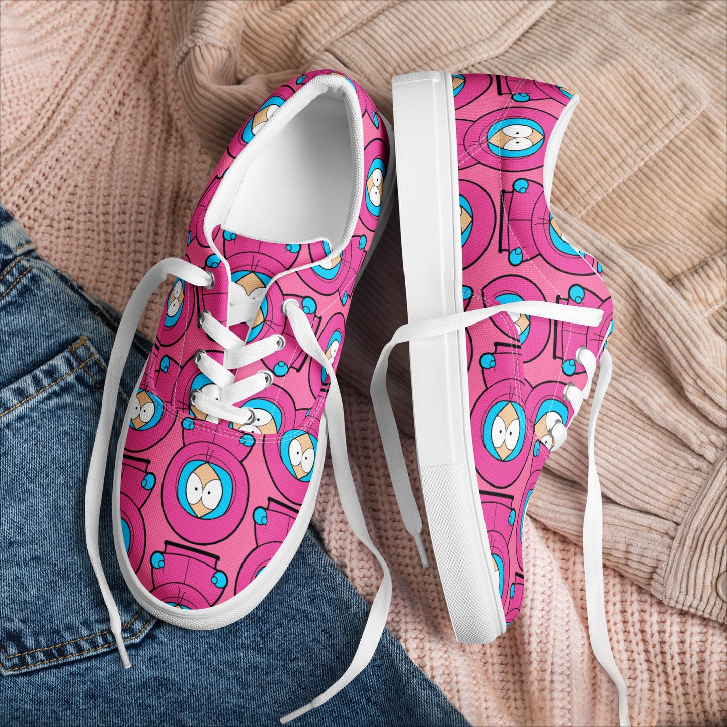 Kenny McCormick Ken Ryan Gosling Barbie South Park Kenny lace-up canvas shoes 13 Shoes Barbie Ken Kenny Movies South Park TV Shows Next Cult Brand